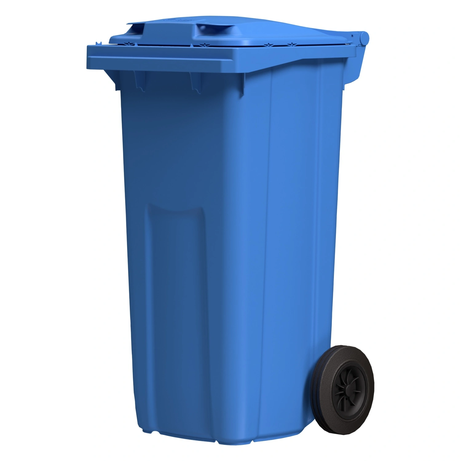 Мусорный контейнер 120 л iPlast синий 2-колёсный (д. 200 мм) с синей крышкой Мусорный контейнер 120 л iPlast синий 2-колёсный (д. 200 мм) с синей крышкой