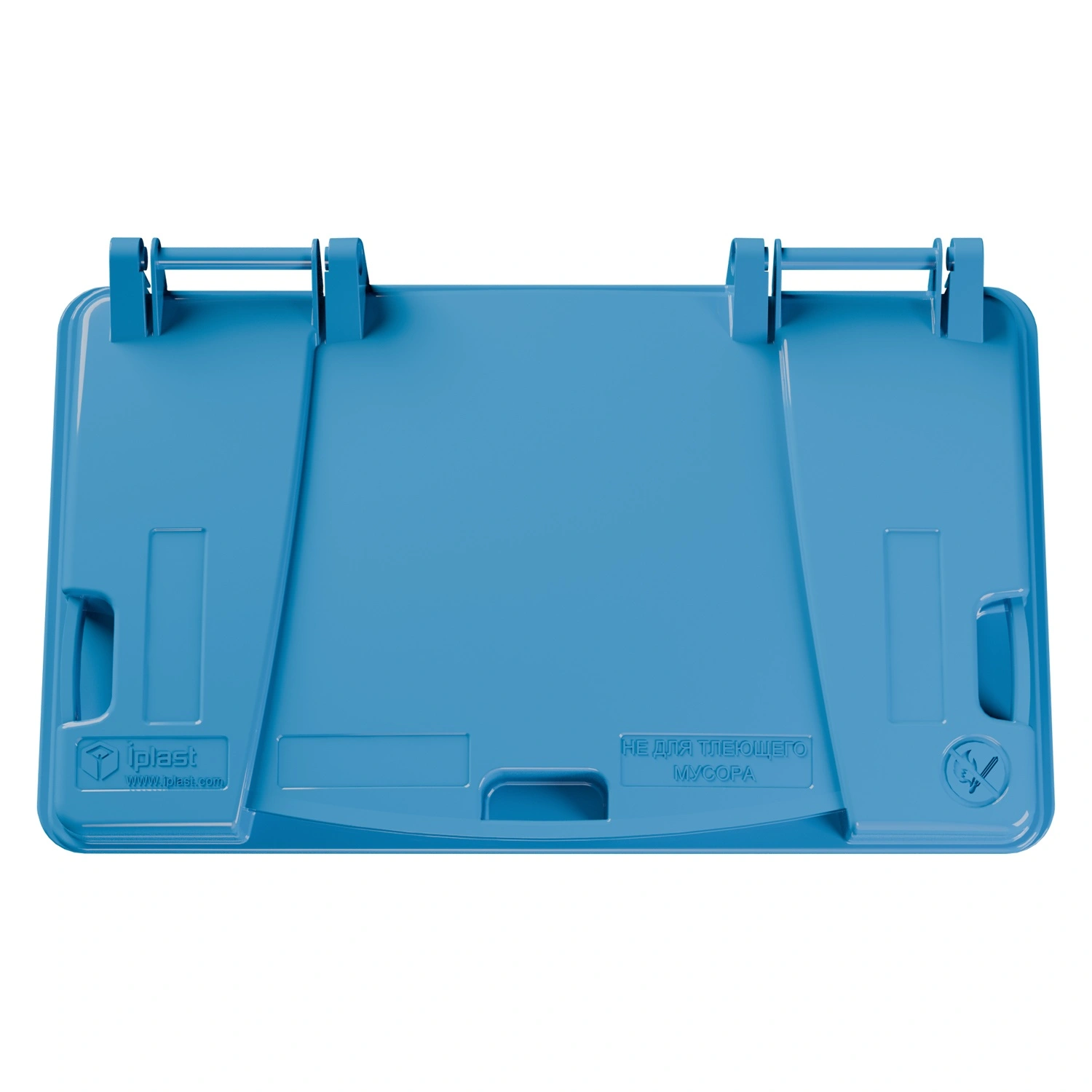 Крышка для мусорного контейнера 660, 770 л iPlast тёмно-голубая