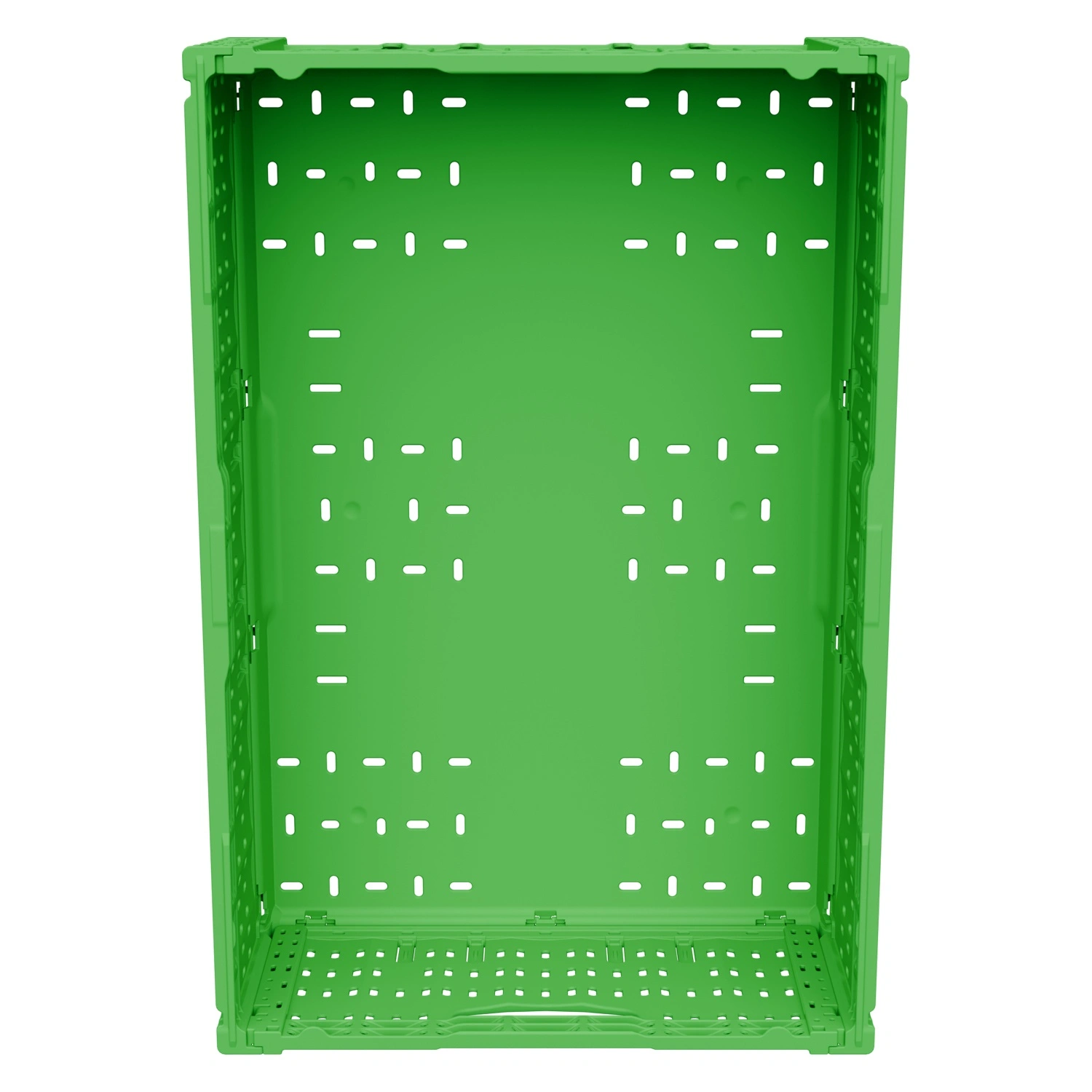 Складной ящик FC-6418 600х400х180 мм iPlast салатовый перфорированный