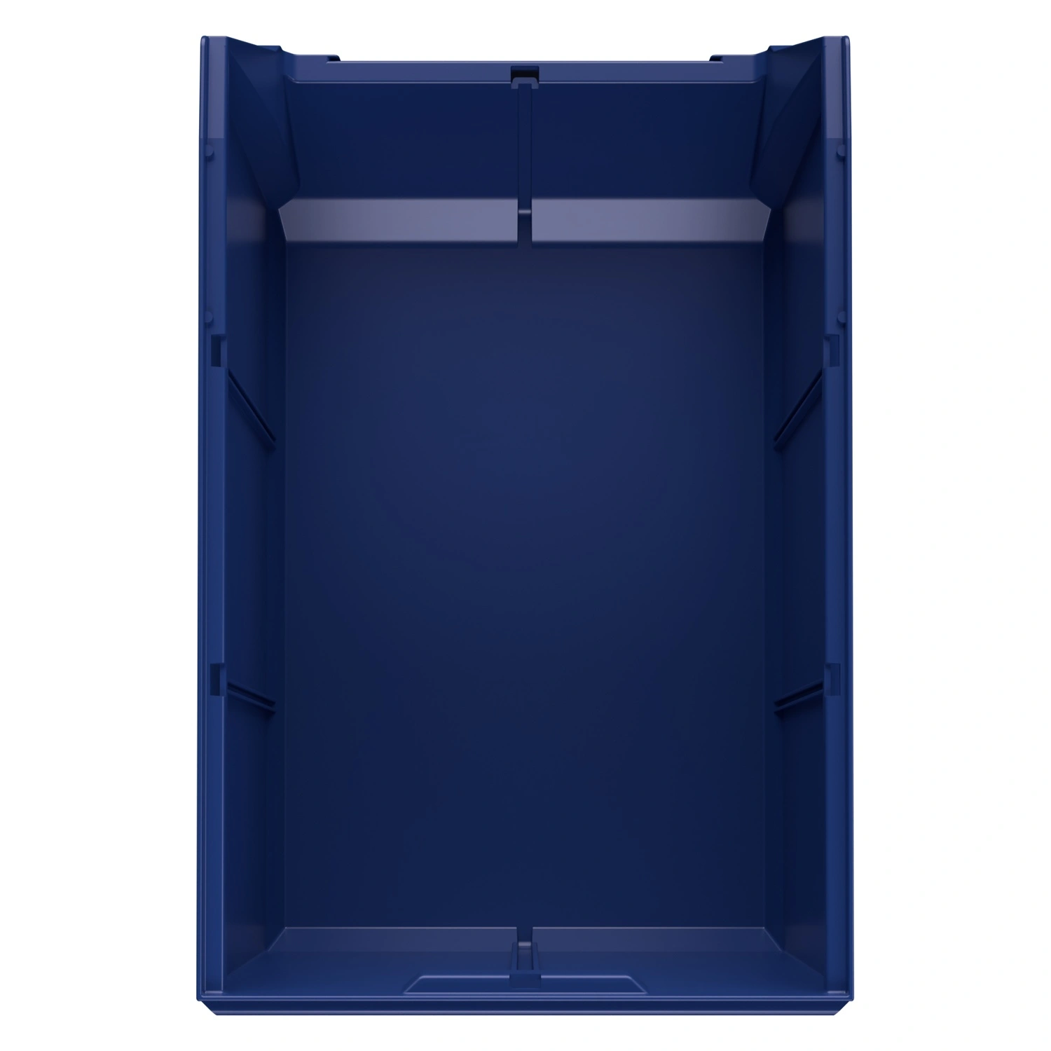 Складской лоток Logic Store 500х300х250 мм iPlast синий индиго с отверстиями для перегородок и наклейкой сбоку