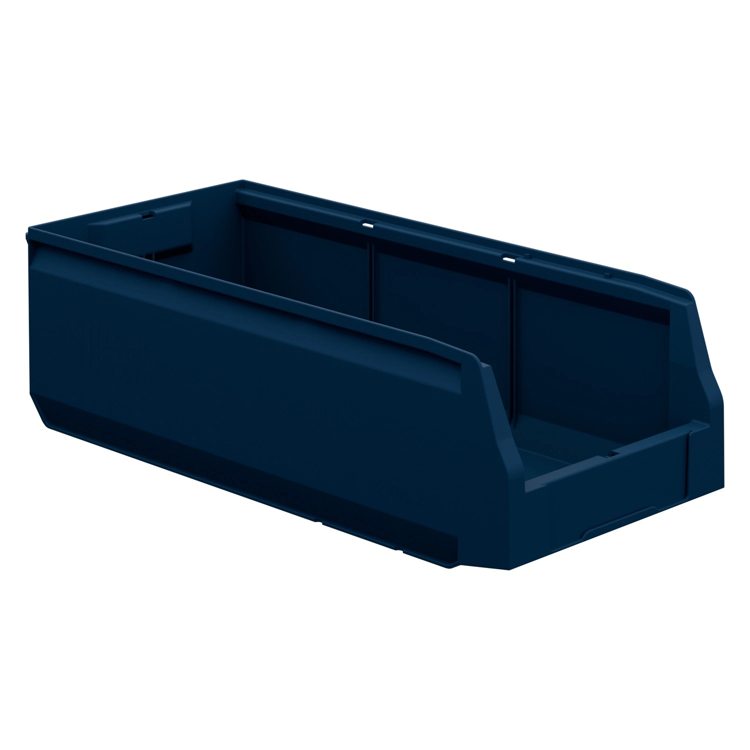 Складской лоток Logic Store 500х225х150 мм iPlast синий индиго с отверстиями для перегородок и наклейкой сбоку