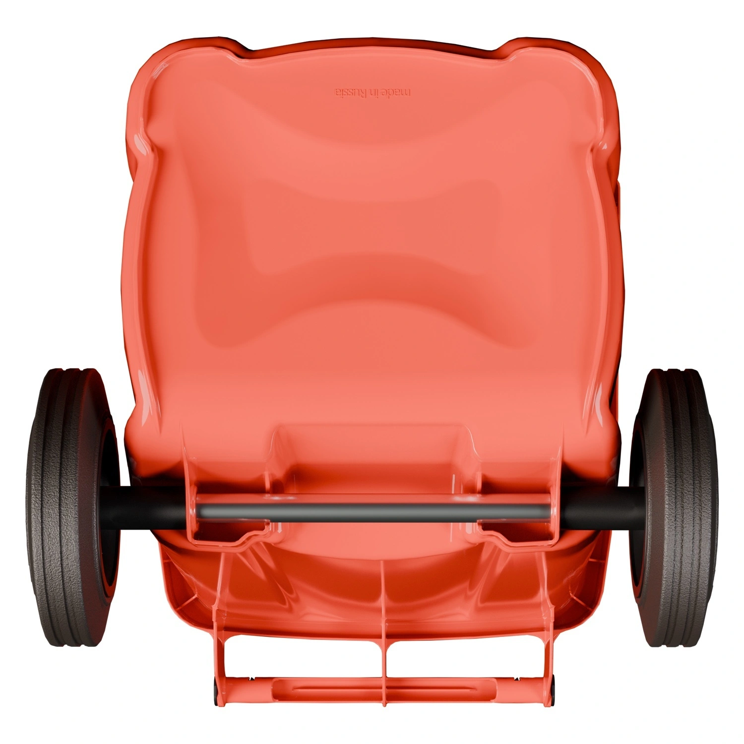 Мусорный контейнер 120 л iPlast красный 2-колёсный (д. 200 мм) с красной крышкой NEW (20.805)