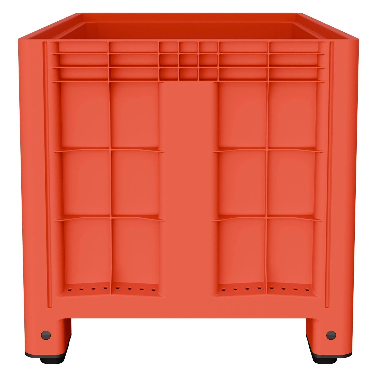 Большой контейнер 1200x800x800 мм iPlast iBOX красный со сплошными стенками и дном, на ножках