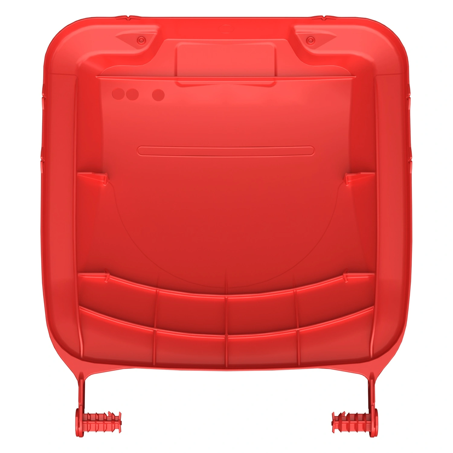 Крышка для мусорного контейнера 120 л (Light) iPlast красная c осями для крепления