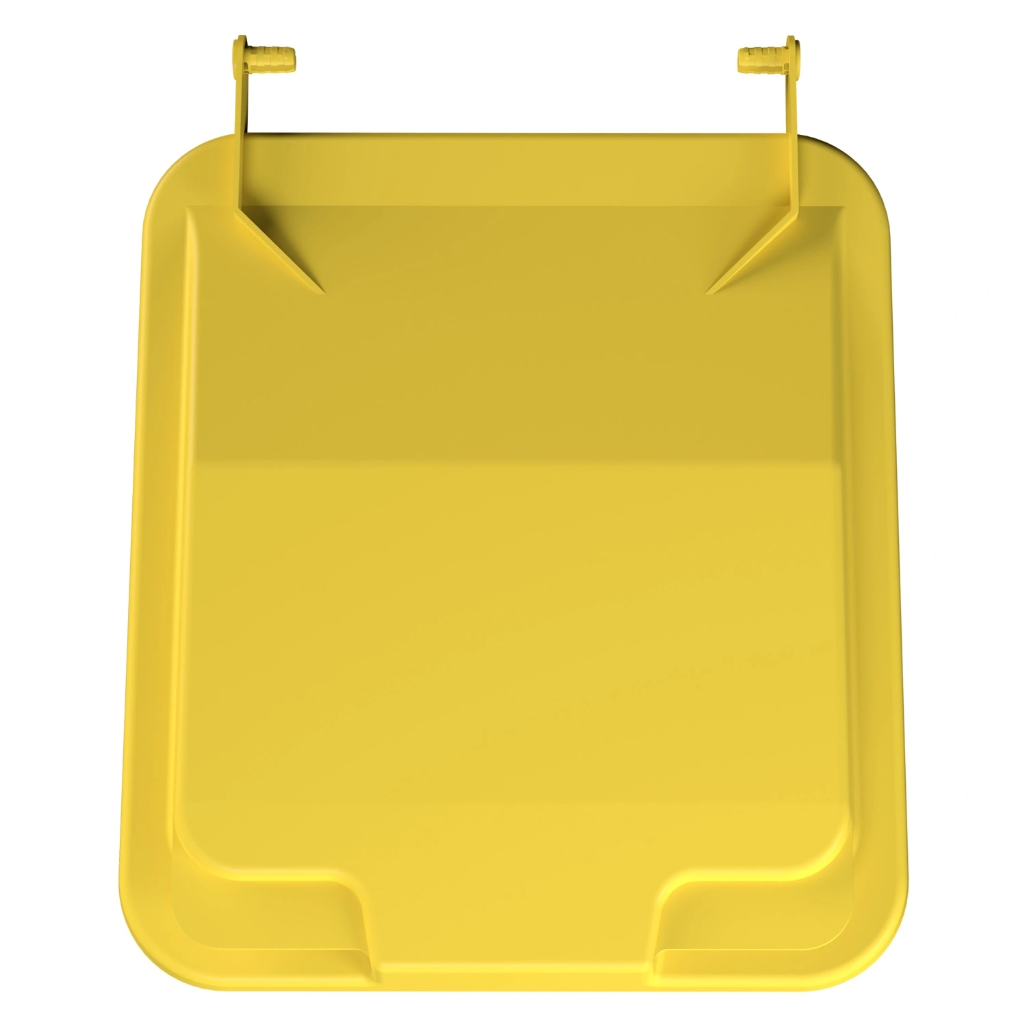 Крышка для мусорного контейнера 240 л iPlast жёлтая c осями для крепления