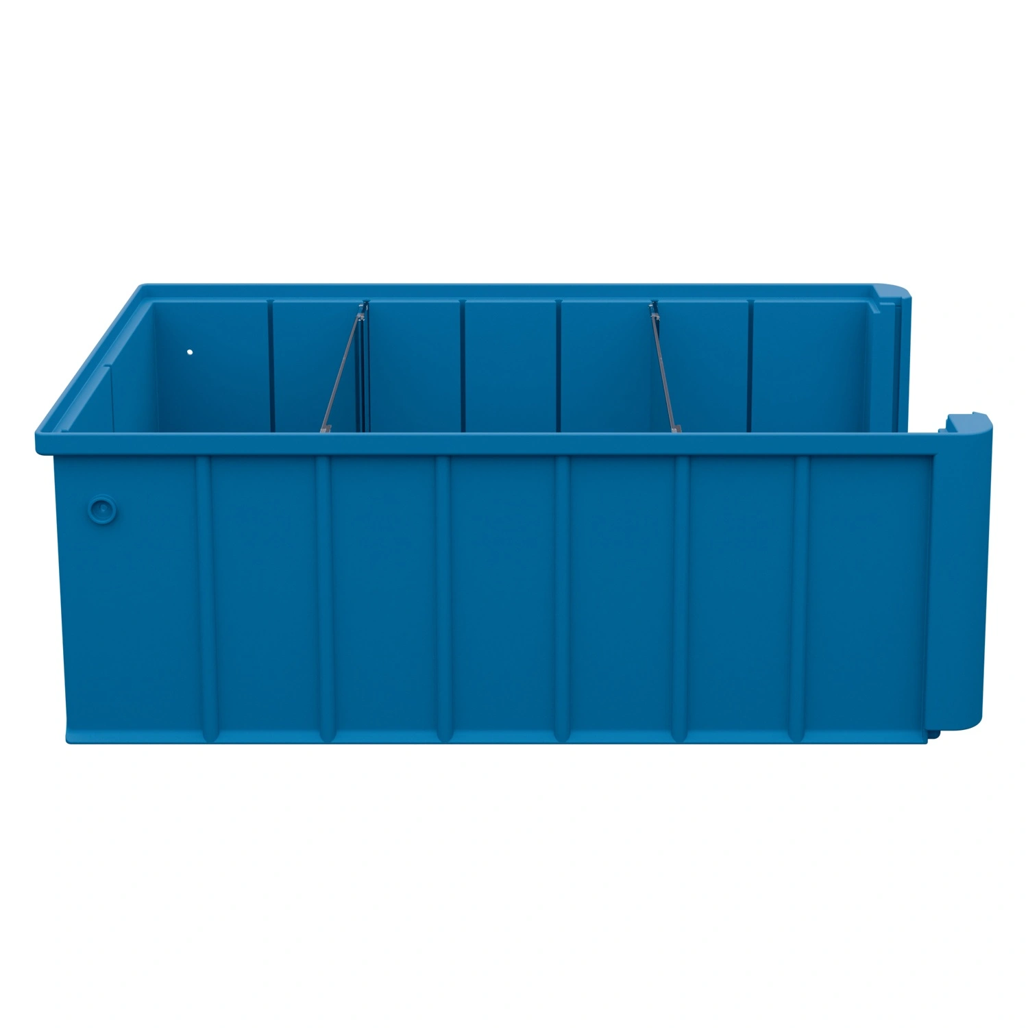 Полочный контейнер SK-4214 400х235х140 мм iPlast голубой с 2 поперечными перегородками