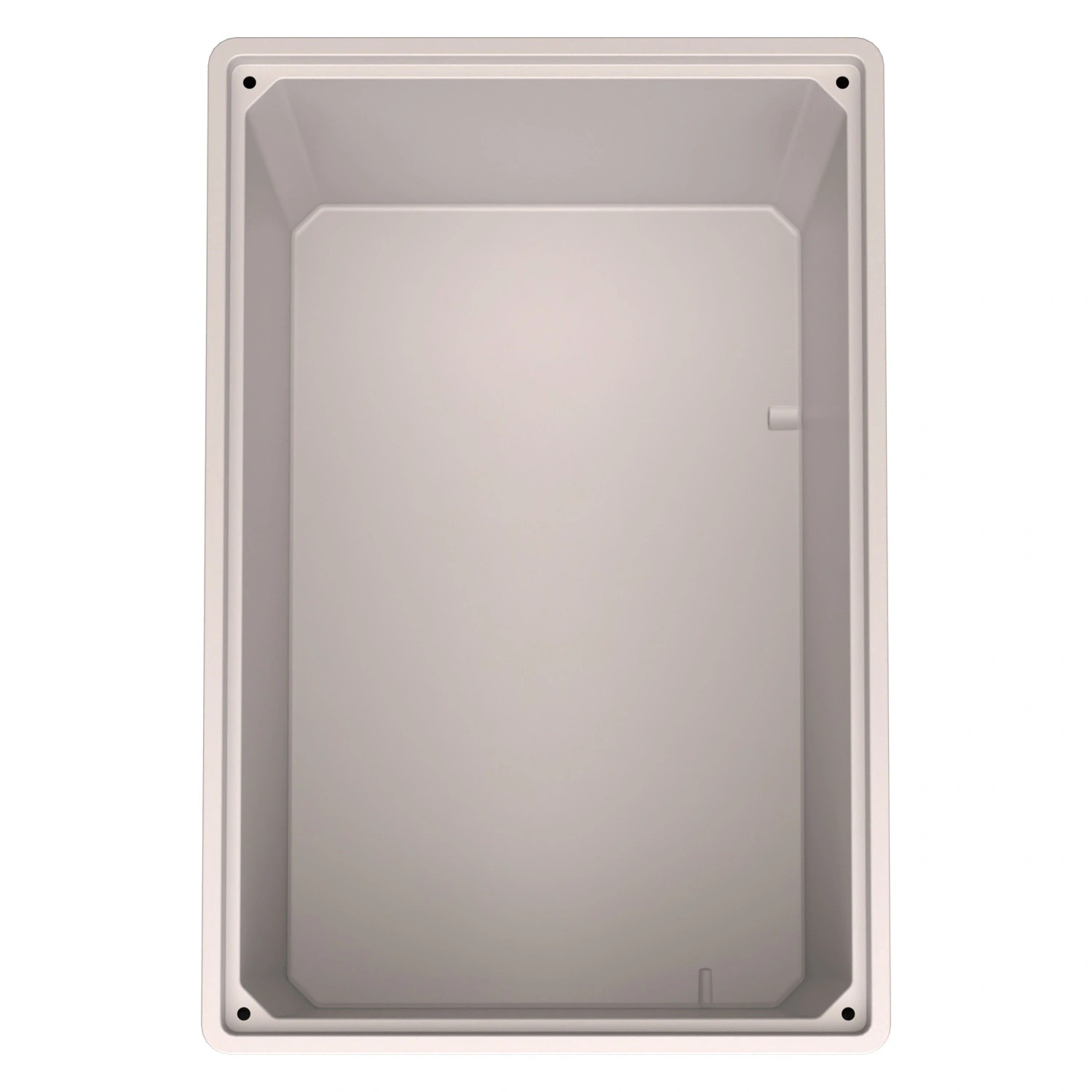 Большой контейнер 1200x800x920 мм iPlast iBOX светло-серый со сплошными стенками и дном, на колёсах
