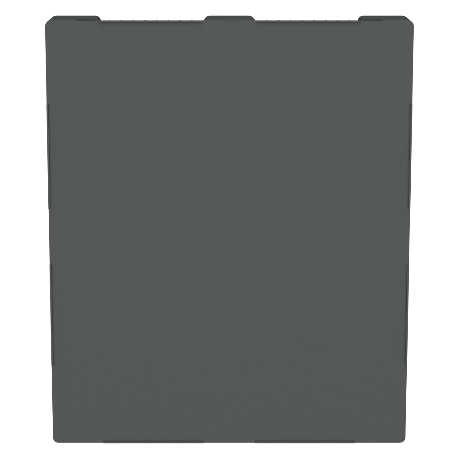 Пластиковый паллет 1200х1000х150 мм iPlast серый сплошной на 3 полозьях с бортиком и 2 трубами усиления