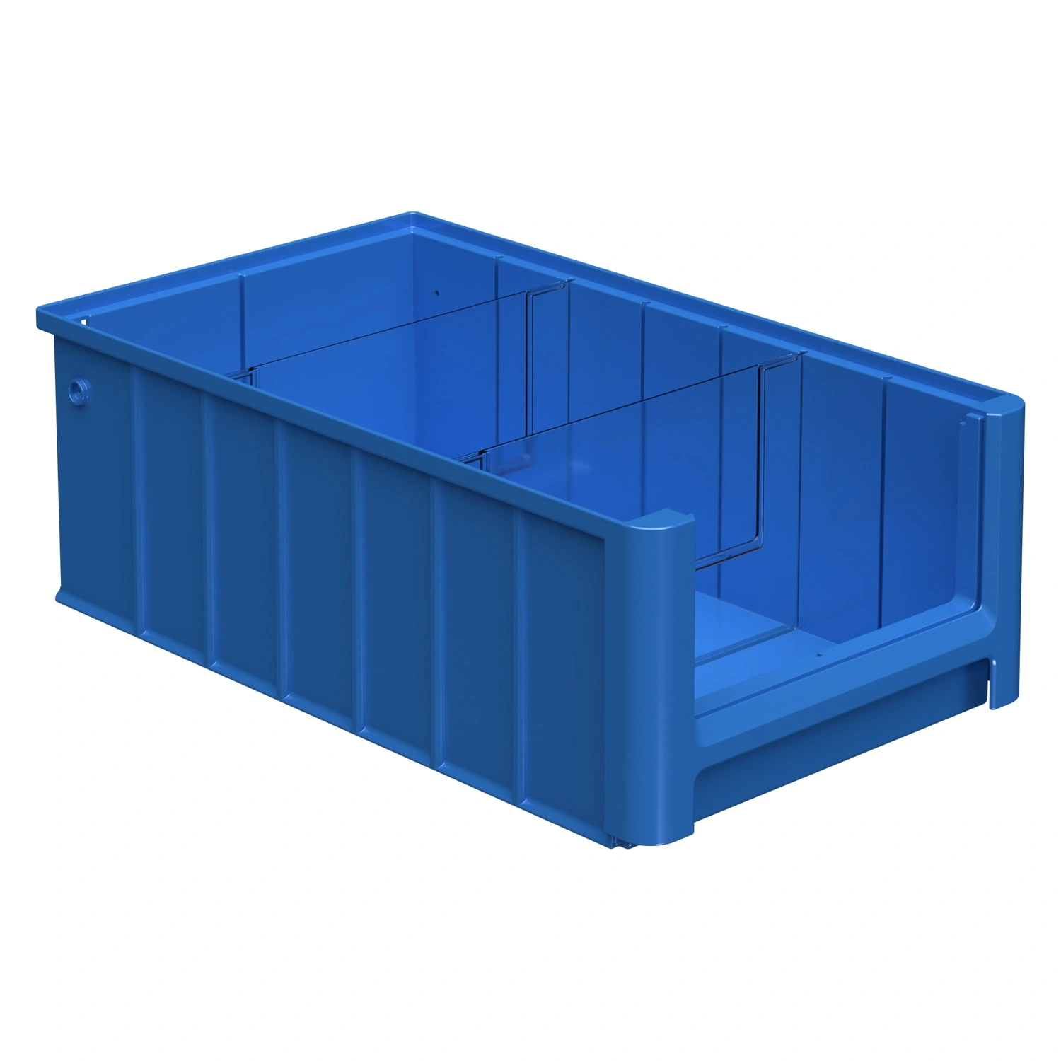 Полочный контейнер SK-4214 400х235х140 мм iPlast голубой с 2 поперечными перегородками