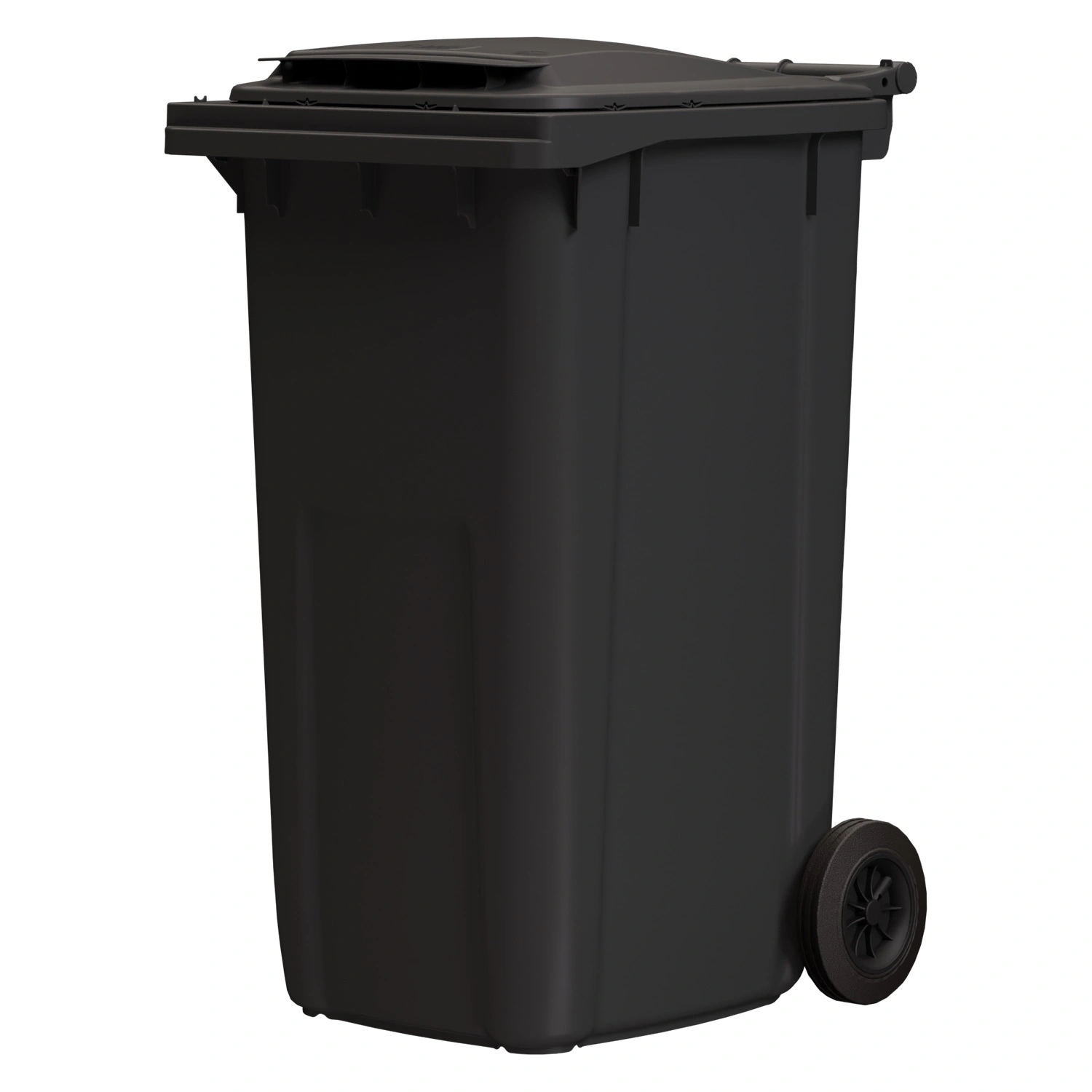 Мусорный контейнер 240 л iPlast тёмно-серый 2-колёсный (д. 200 мм) с тёмно-серой крышкой NEW (20.808) Мусорный контейнер 240 л iPlast тёмно-серый 2-колёсный (д. 200 мм) с тёмно-серой крышкой NEW (20.808)