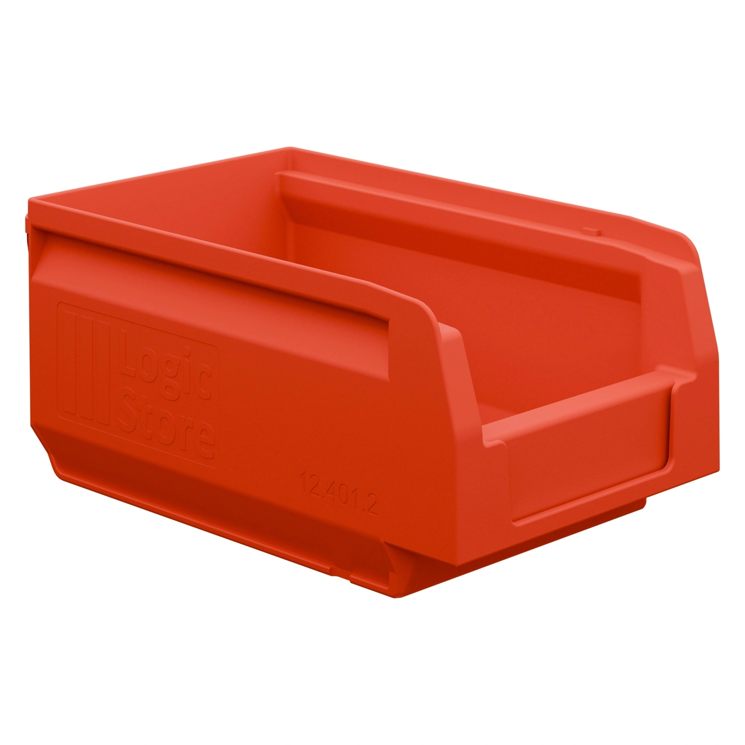 Складской лоток Logic Store 165х100х75 мм iPlast красный с наклейкой 50х70 мм сбоку
