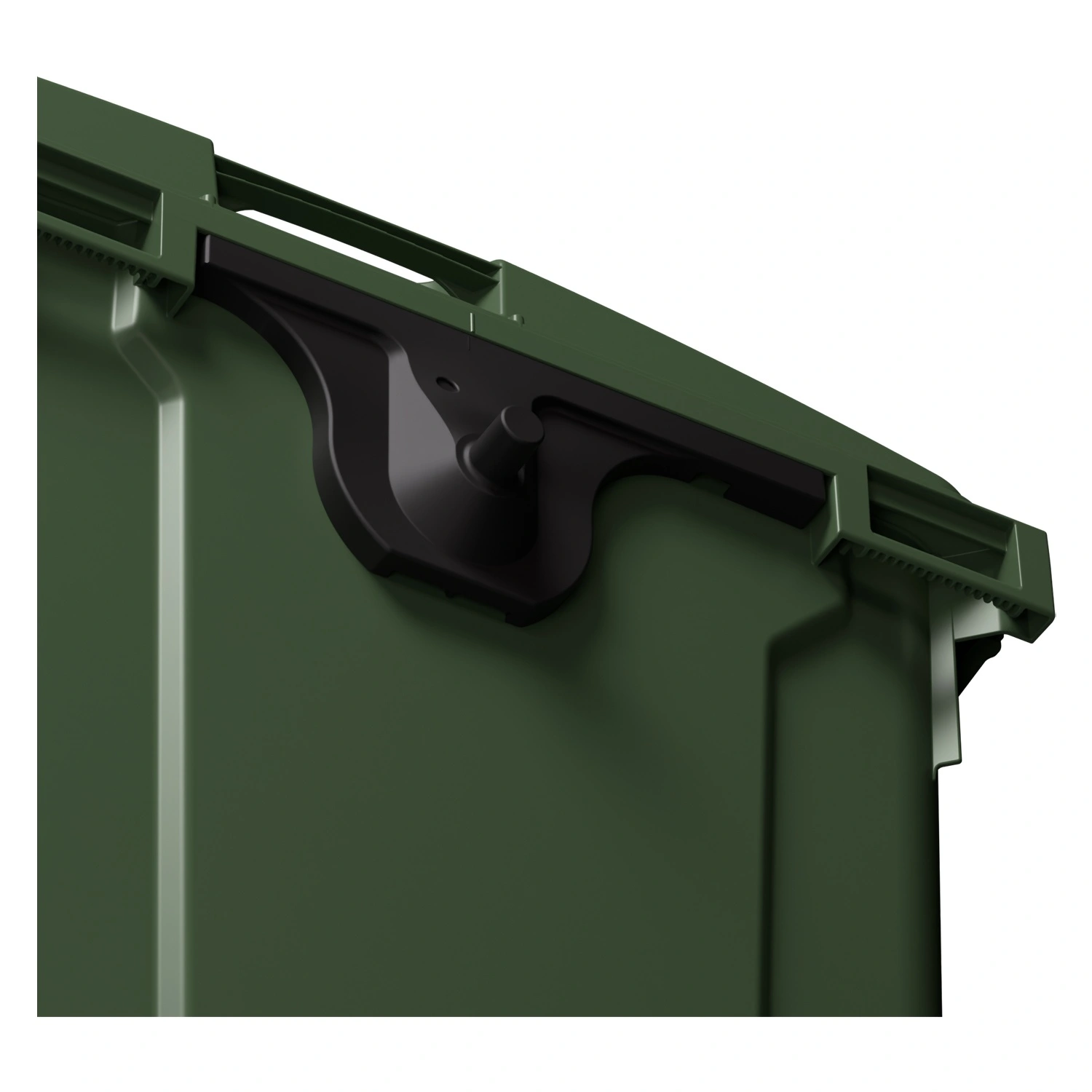 Мусорный контейнер 1100 л iPlast зелёный 4-колёсный с зелёной крышкой N1 (20.807.1)