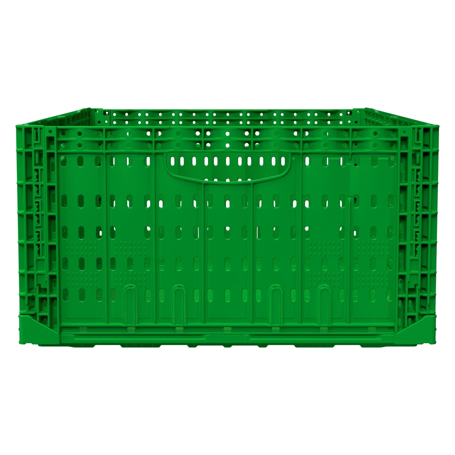 Складной ящик FC-6422 600х400х220 мм iPlast салатовый перфорированный