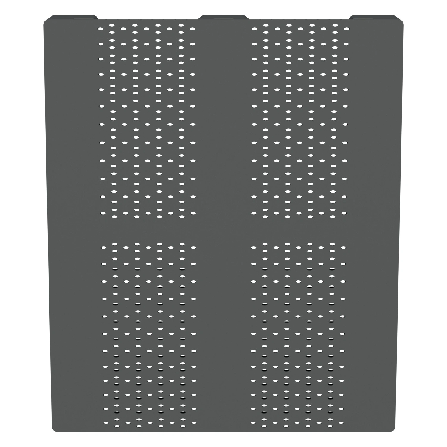 Пластиковый паллет 1200x1000x150 мм iPlast серый перфорированный на 3 полозьях без бортика