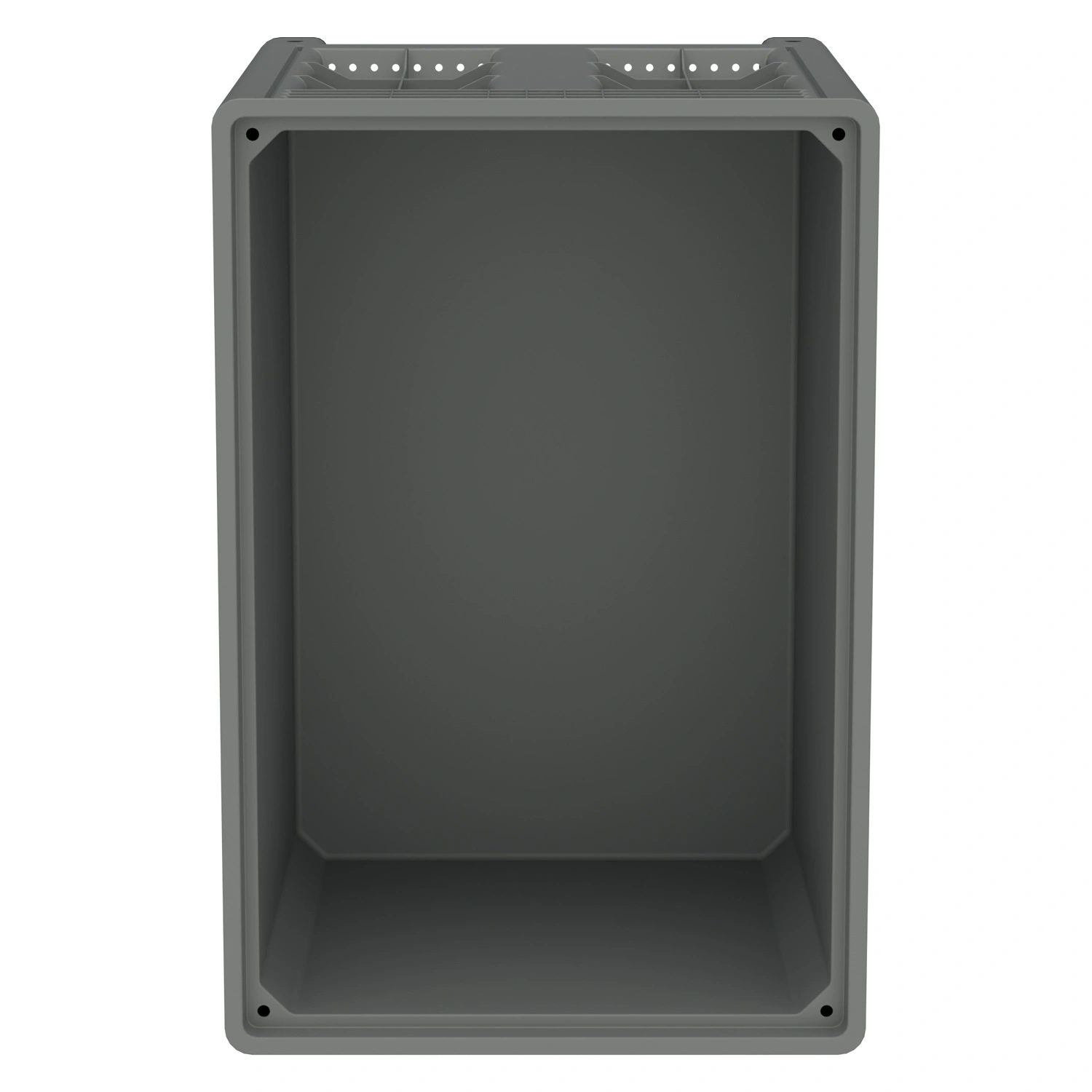 Большой контейнер 1200х800х800 мм iPlast iBOX светло-серый со сплош. стенками и дном, на ножках с пробкой 2 дюйма