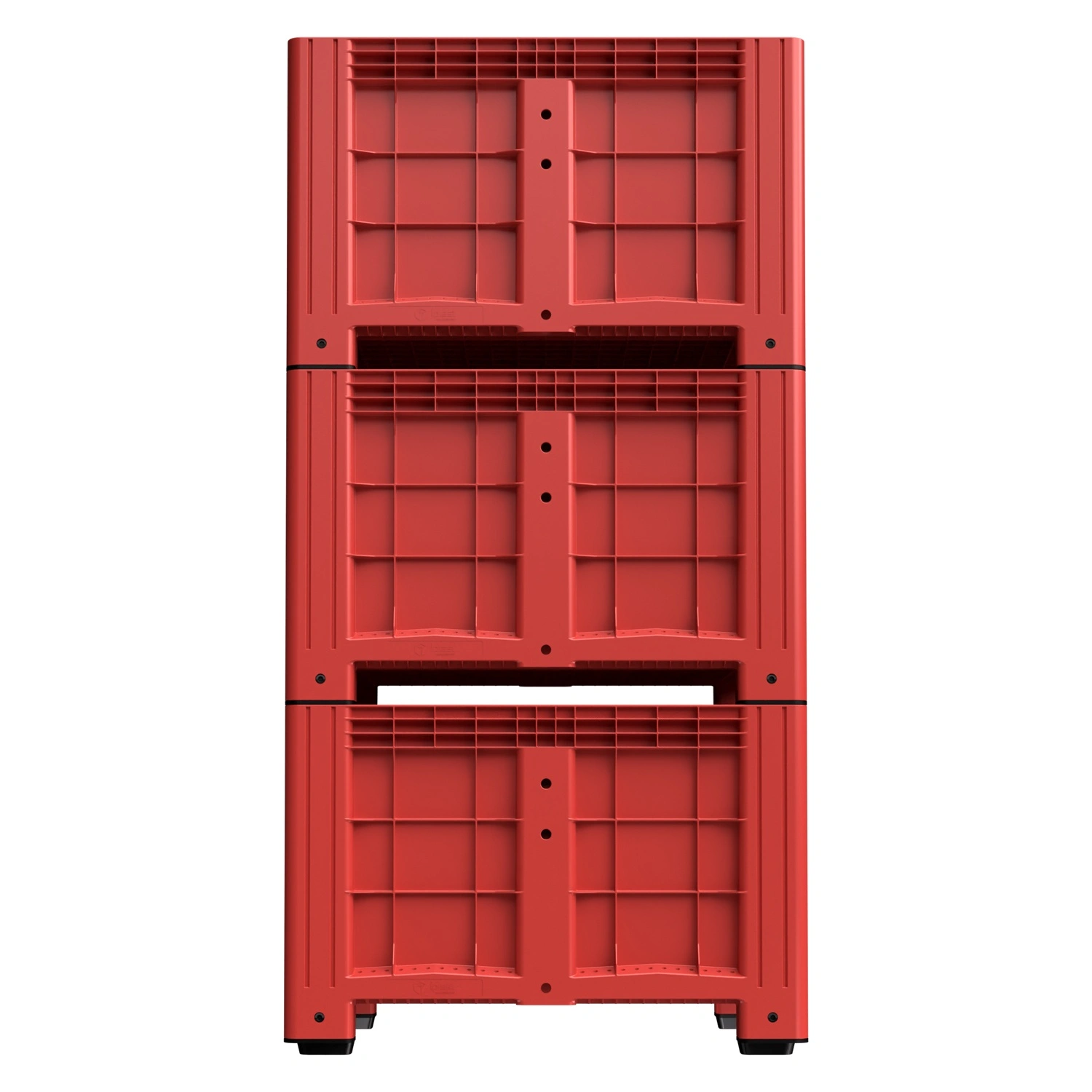 Большой контейнер 1200x800x800 мм iPlast iBOX красный со сплошными стенками и дном, на ножках Большой контейнер 1200x800x800 мм iPlast iBOX красный со сплошными стенками и дном, на ножках