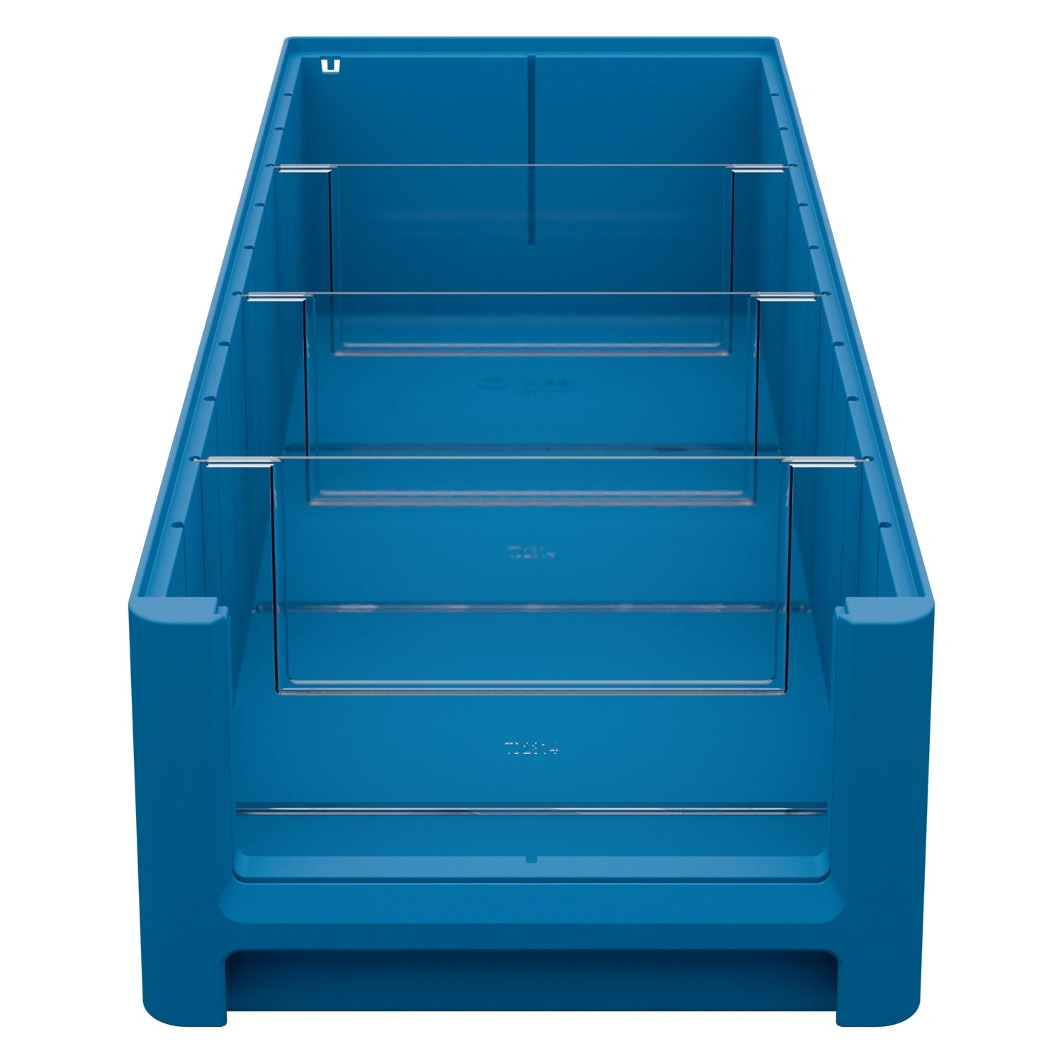 Полочный контейнер SK-6214 600х235х140 мм iPlast голубой с 3 поперечными перегородками