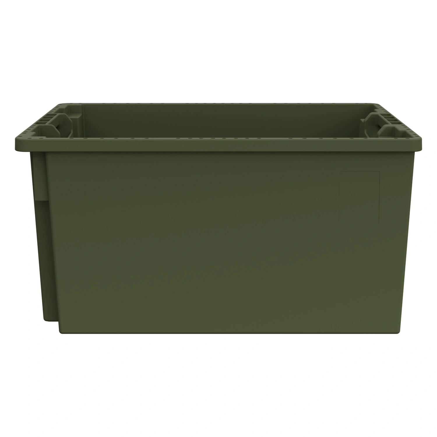 Поворотно-вкладываемый контейнер INSTORE KD-6430.1 600х400х301 мм iPlast зелёный ЭКО со сплошным дном