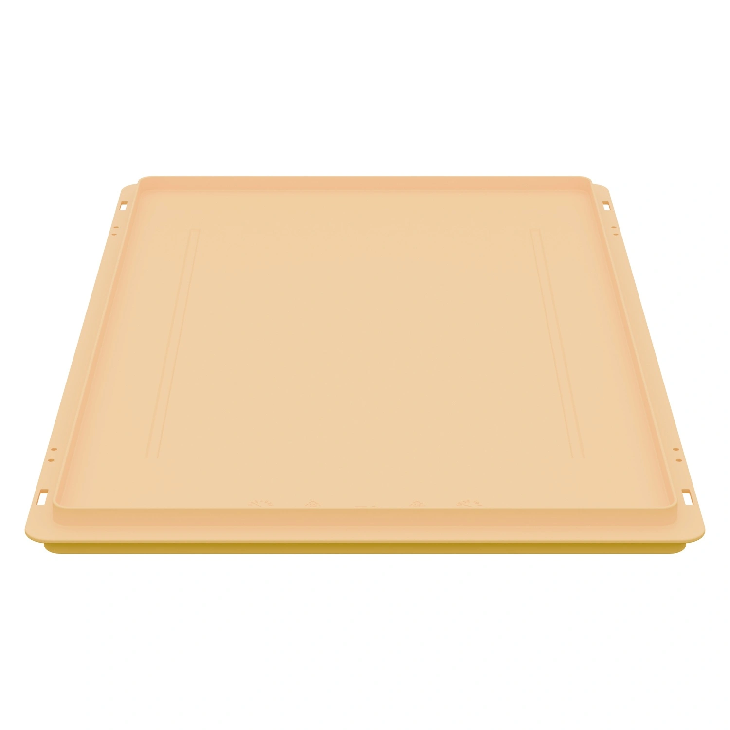 Крышка пластиковая 600х400 мм iPlast жёлтая для ящиков KLT-6415, 6429, 6147,6280 EC-6422, 6432, 6442