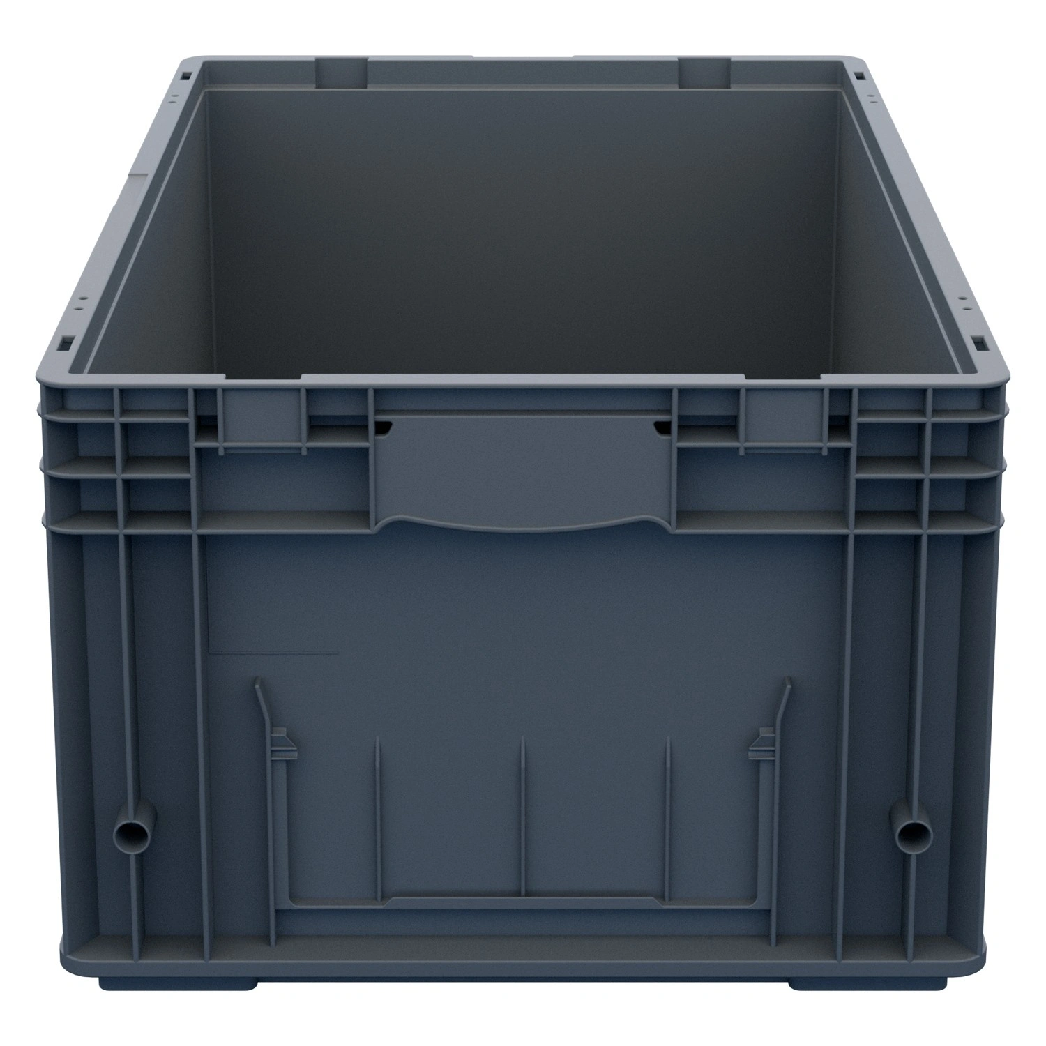 Ящик RL-KLT 6280 594х396х280 мм iPlast светло-серый с дренажными отверстиями в дне N1 (12.505F.1)