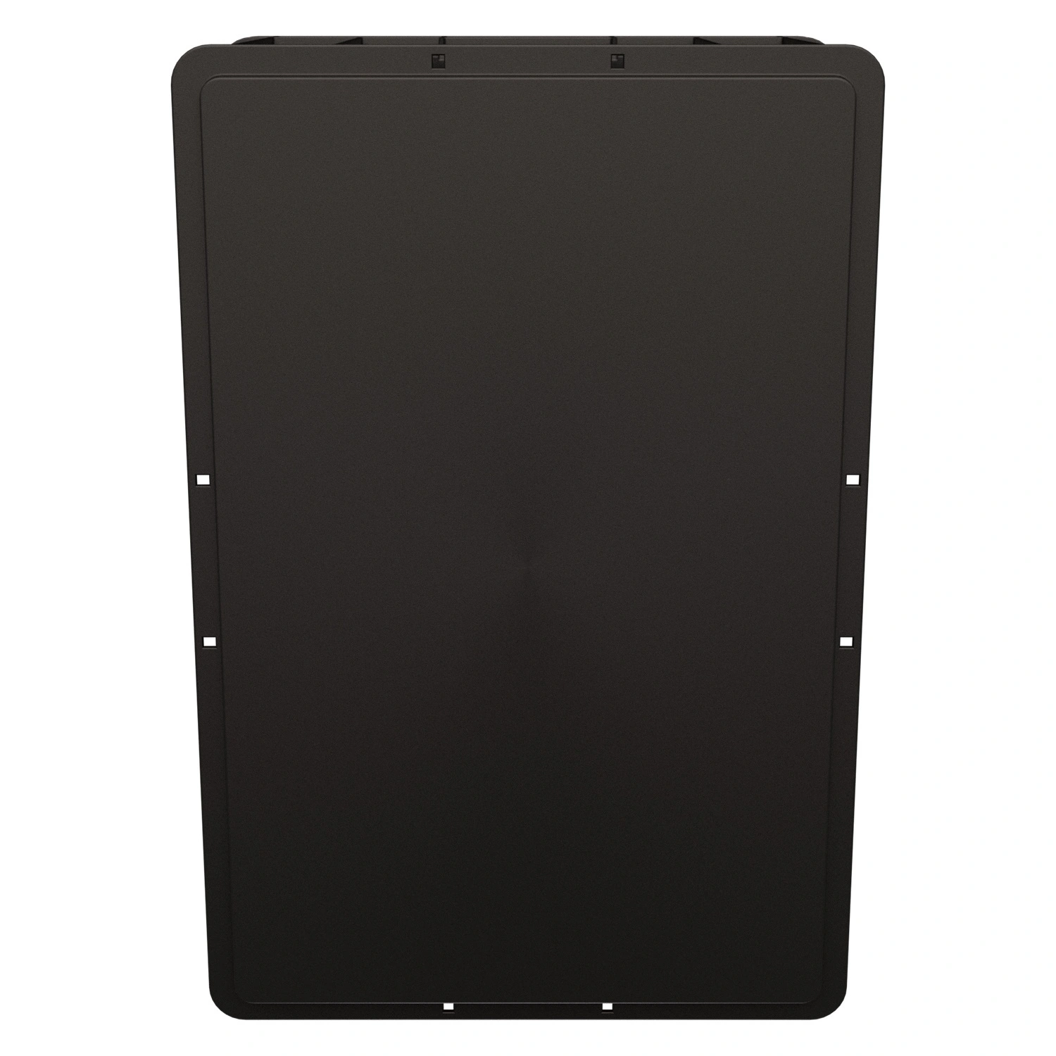 Евроконтейнер ЕС-6422.1 600х400х220 мм iPlast чёрный ЭКО со сплошным дном, открытыми ручками