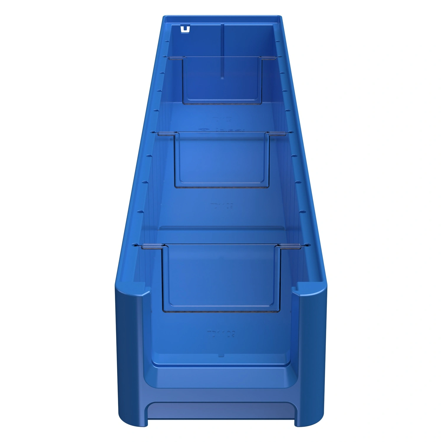 Полочный контейнер SK-6109 600х117х90 мм iPlast голубой с 3 поперечными перегородками Полочный контейнер SK-6109 600х117х90 мм iPlast голубой с 3 поперечными перегородками