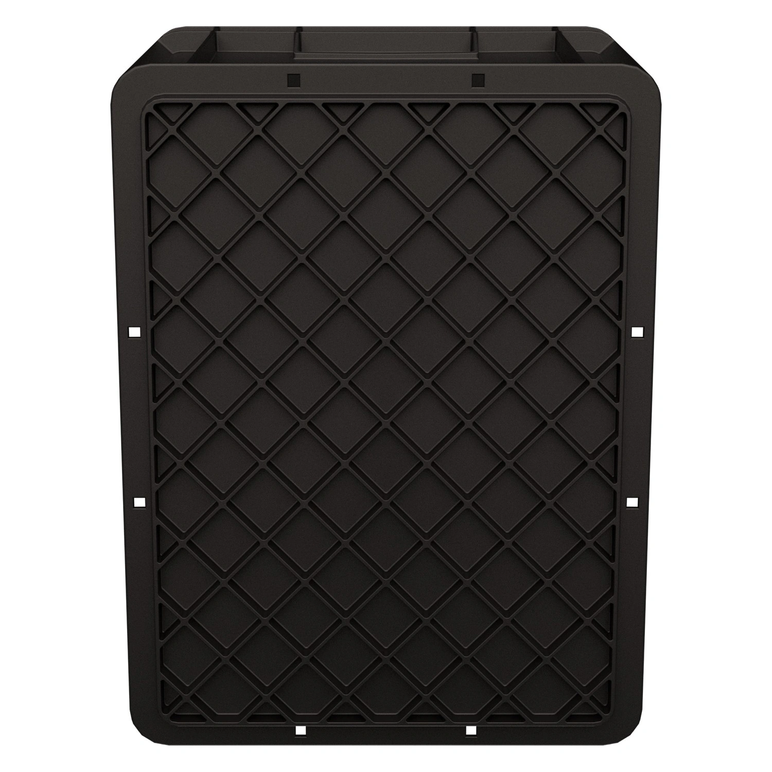 Евроконтейнер ЕС-4322.4 400х300х220 мм iPlast чёрный ЭКО с усиленным дном, закрытыми ручками