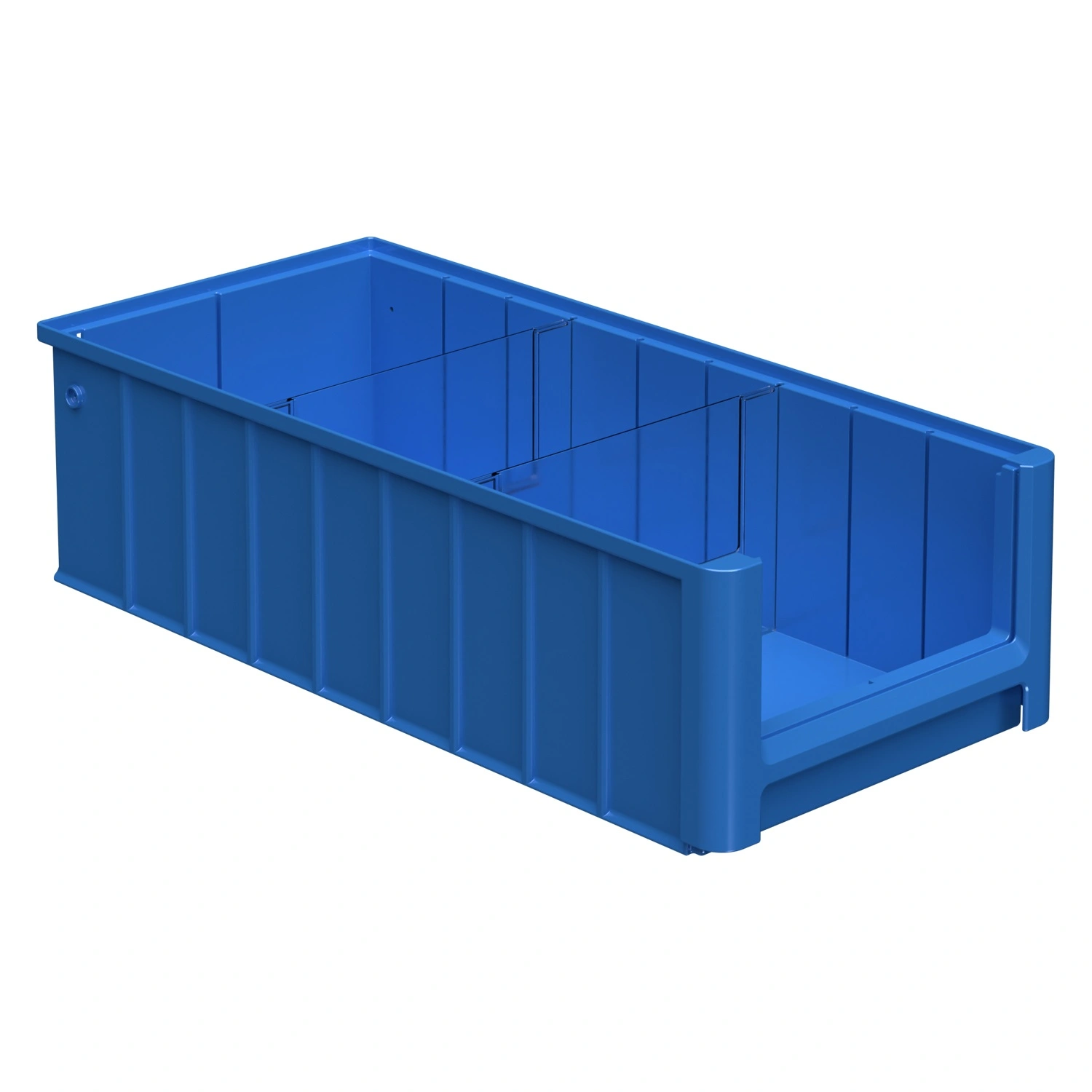 Полочный контейнер SK-5214 500х235х140 мм iPlast голубой с 2 поперечными перегородками