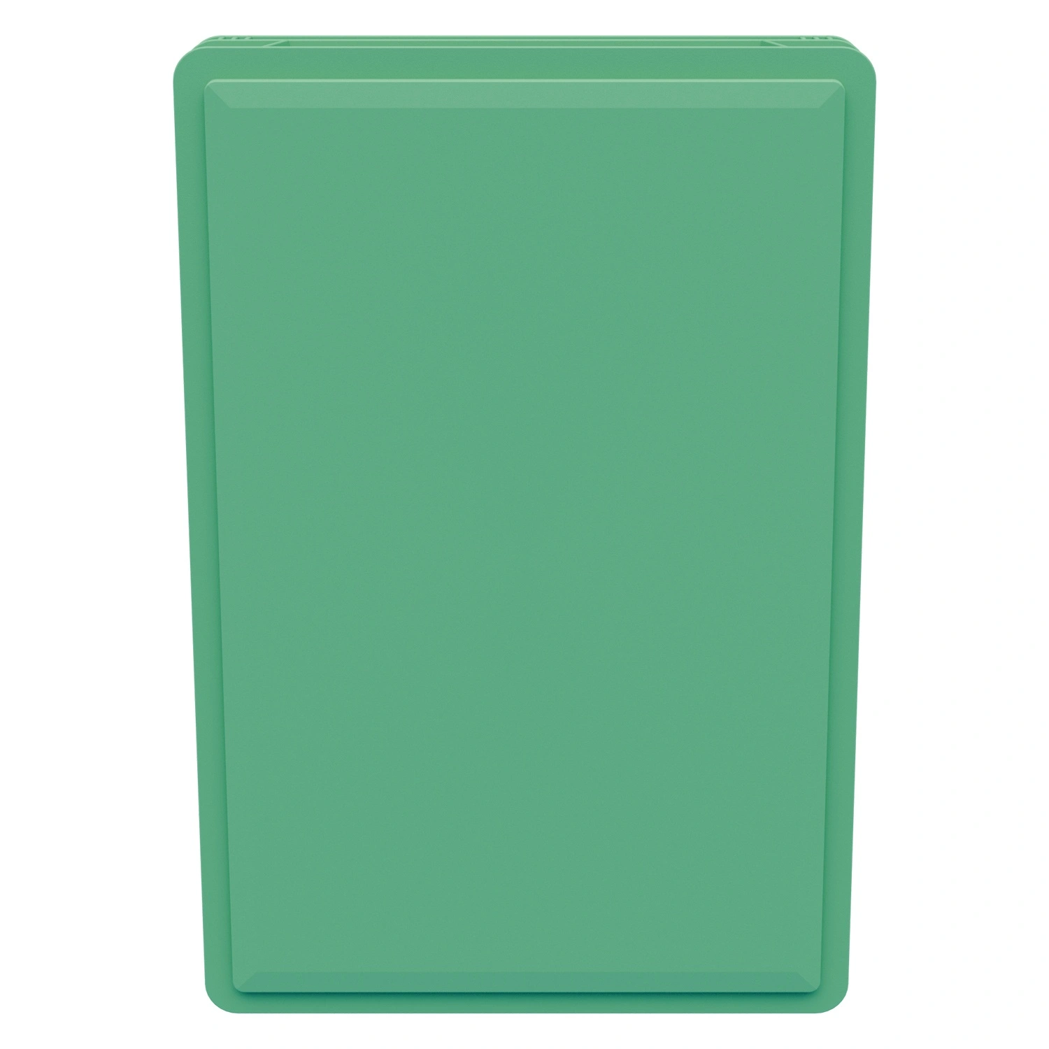 Пищевой ящик универсальный 600х400х75 мм iPlast зелёный ЭКО со сплошными стенками и дном