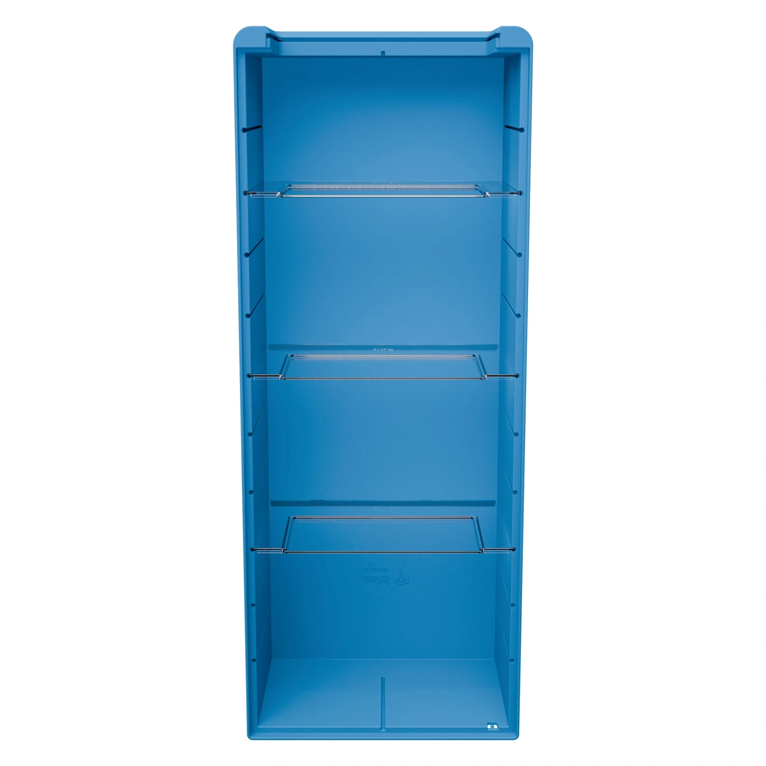 Полочный контейнер SK-6214 600х235х140 мм iPlast голубой с 3 поперечными перегородками