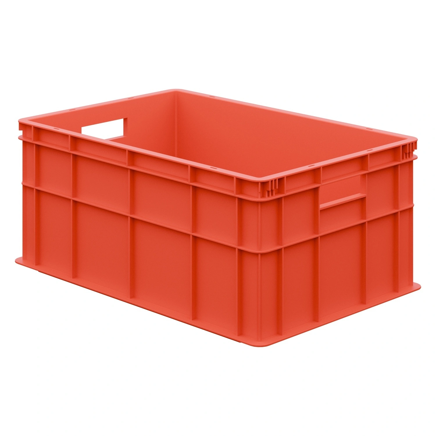 Пищевой ящик универсальный 600х400х259 мм iPlast красный ЭКО со сплошными стенками и дном