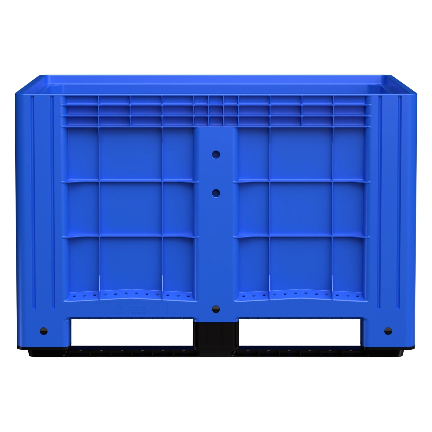 Большой контейнер 1200x800x800 мм iPlast iBOX голубой со сплошными стенками и дном, на полозьях