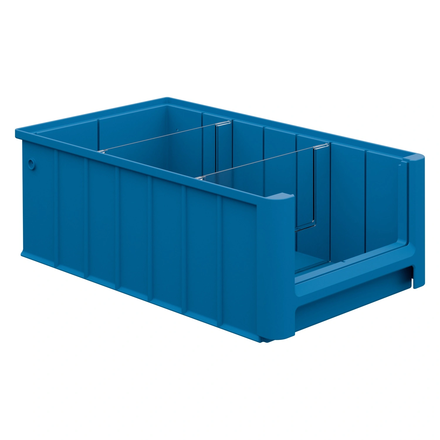 Полочный контейнер SK-4214 400х235х140 мм iPlast голубой с 2 поперечными перегородками