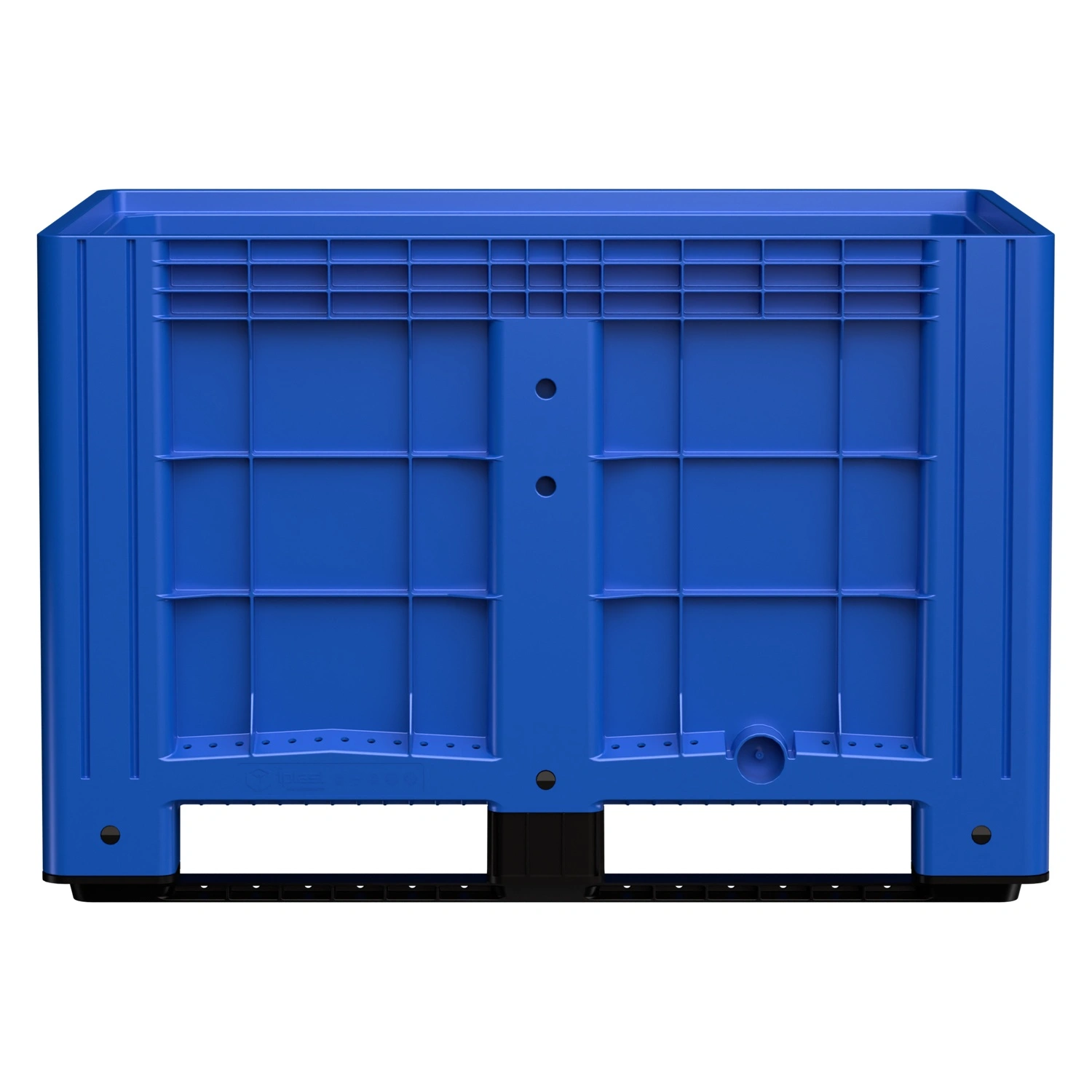 Большой контейнер 1200x800x800 мм iPlast iBOX голубой со сплошными стенками и дном, на полозьях Большой контейнер 1200x800x800 мм iPlast iBOX голубой со сплошными стенками и дном, на полозьях