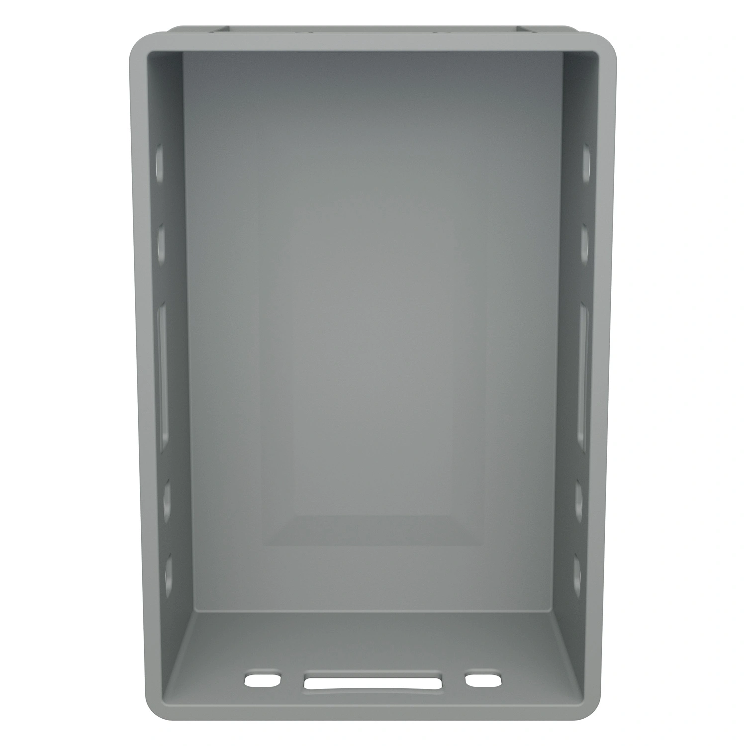 Пищевой ящик универсальный FK-6420 мм iPlast светло-серый со сплошными стенками и дном