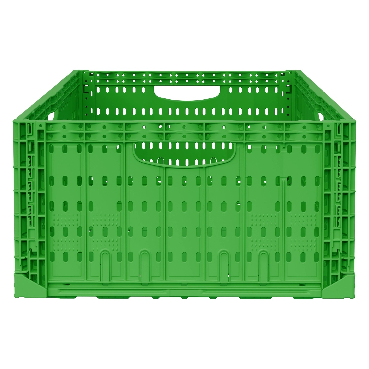 Складной ящик FC-6422 600х400х220 мм iPlast салатовый перфорированный