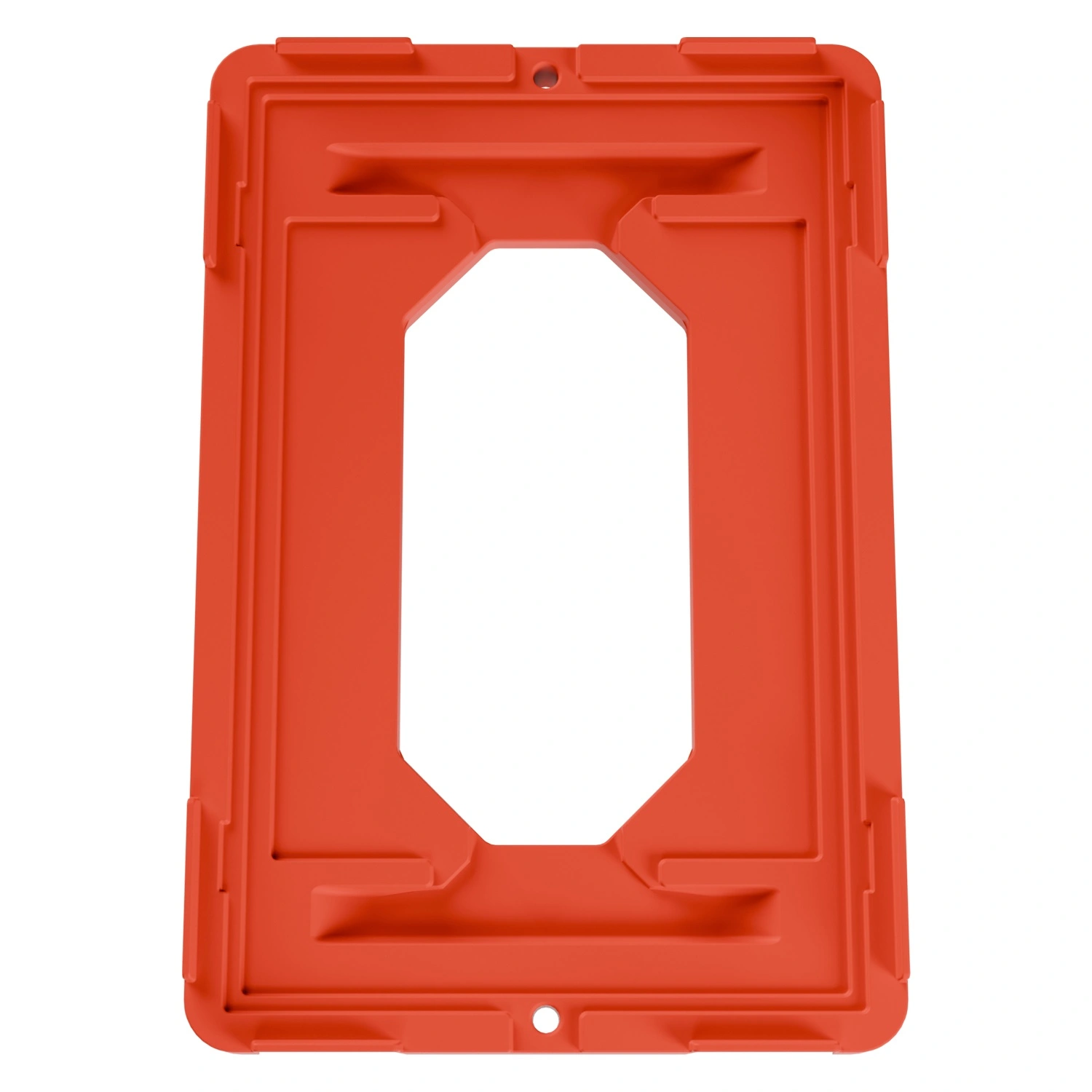 Складская тележка 620x420x185 мм iPlast красная 4-колёсная, без тормоза с отверстием