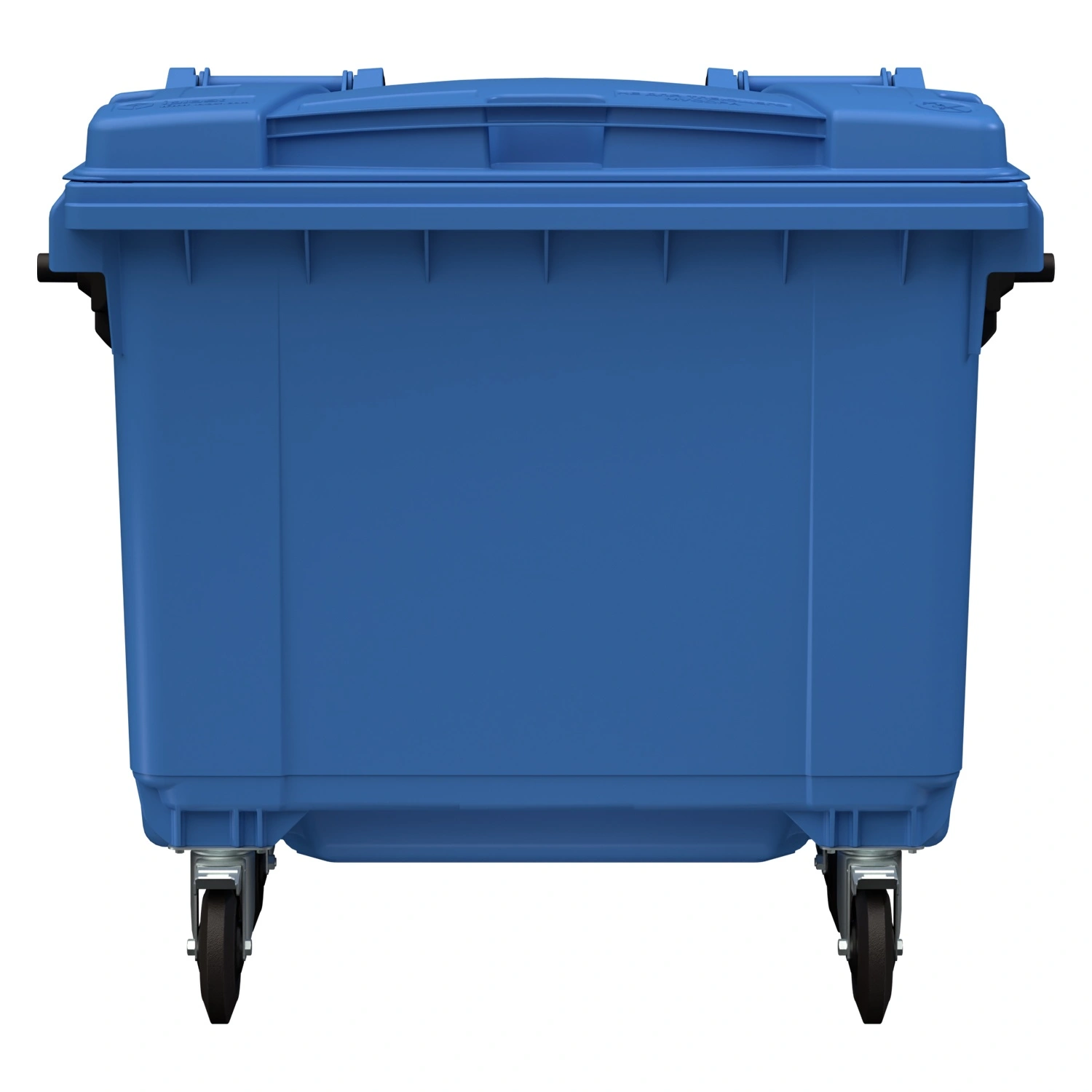 Мусорный контейнер 660 л iPlast синий 4-колёсный с синей крышкой Мусорный контейнер 660 л iPlast синий 4-колёсный с синей крышкой