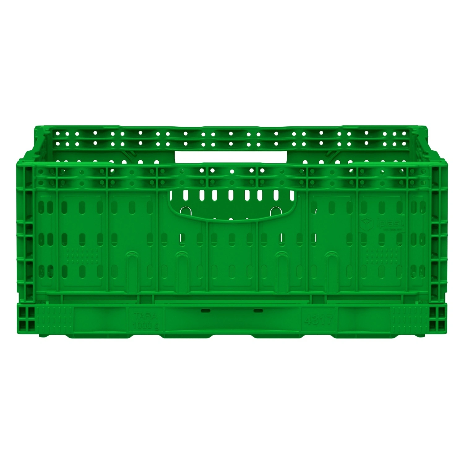 Складной ящик FC-4317 400х300х170 мм iPlast салатовый перфорированный