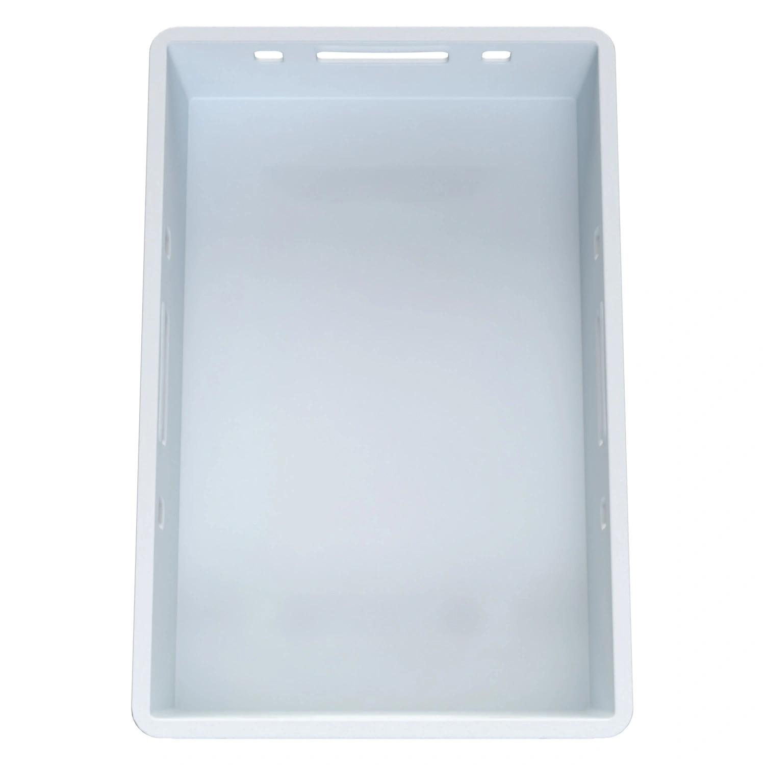 Пищевой ящик универсальный E1 FK-6412 600х400х120 мм iPlast белый со сплошными стенками и дном