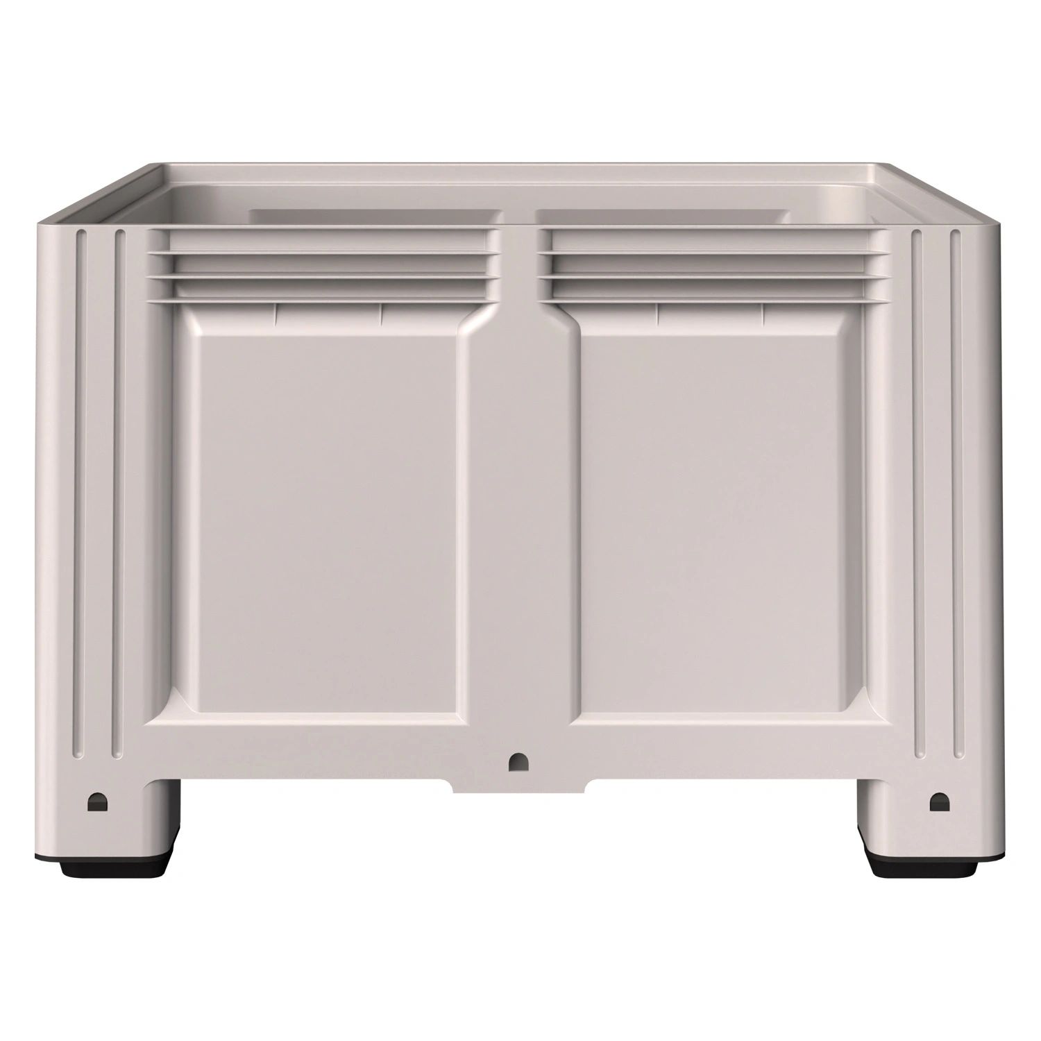 Большой контейнер 1130x1130x760 мм iPlast iBOX светло-серый со сплошными стенками и дном, на ножках
