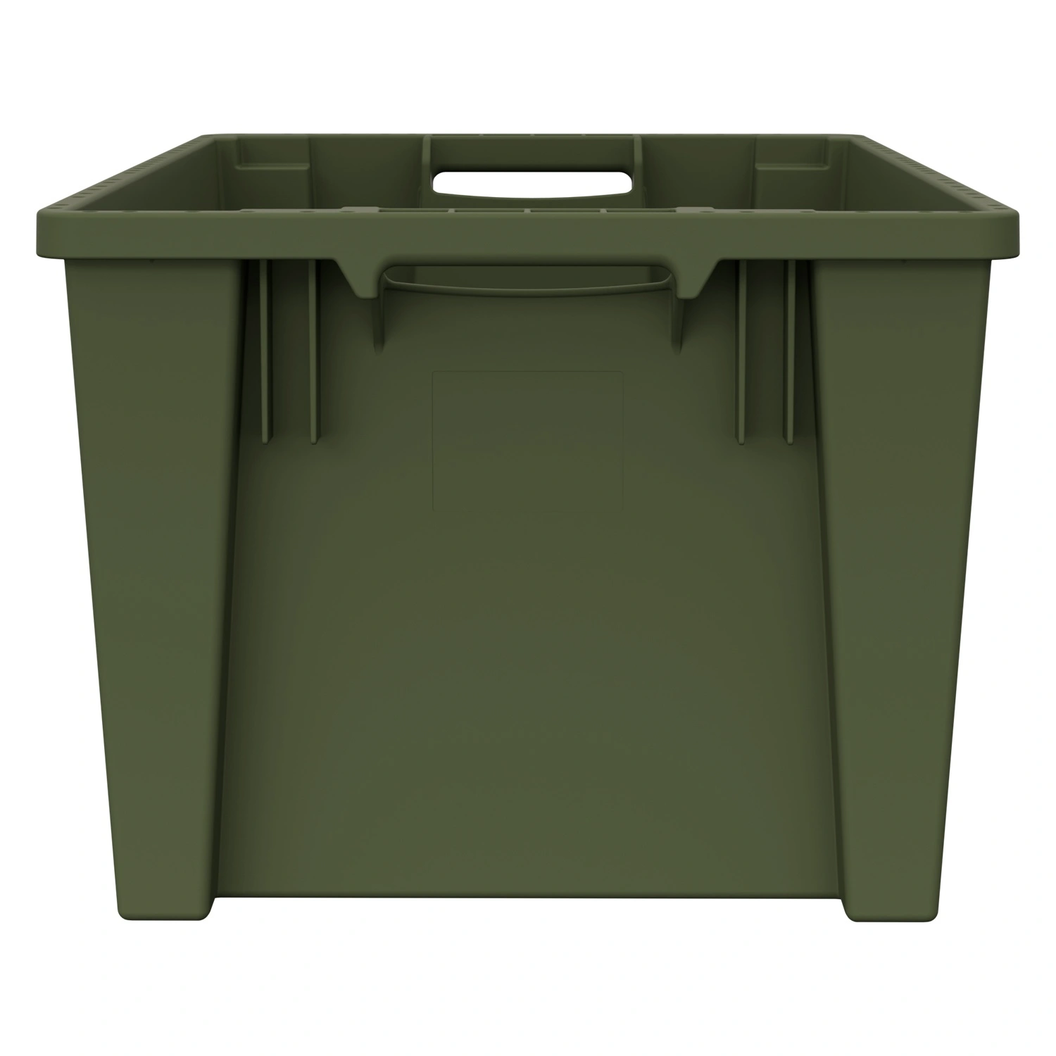 Поворотно-вкладываемый контейнер INSTORE KD-6430.1 600х400х301 мм iPlast зелёный ЭКО со сплошным дном