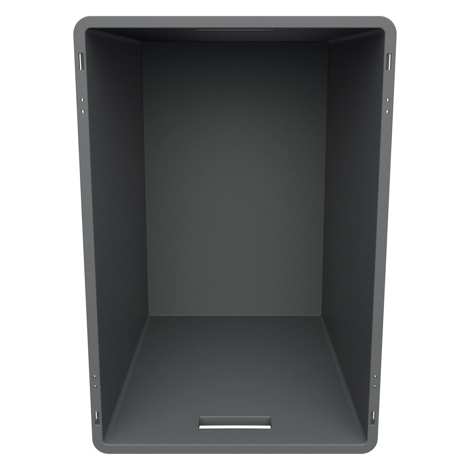 Евроконтейнер ЕС-6442.3 600х400х420 мм iPlast серый с усиленным дном и открытыми ручками