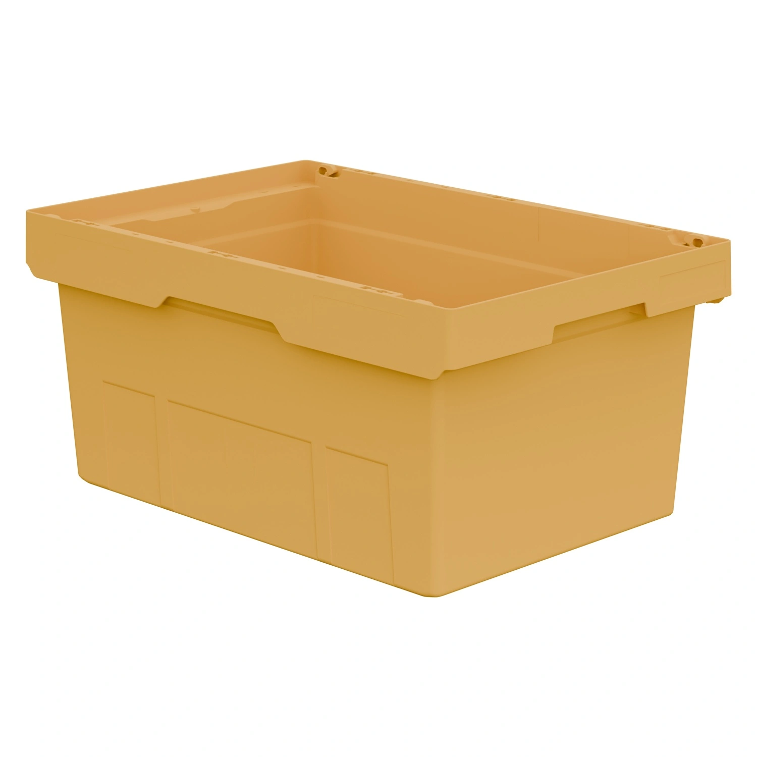 Вкладываемый контейнер INSTORE KV-6427 600x400x272 мм iPlast жёлтый со сплошным дном