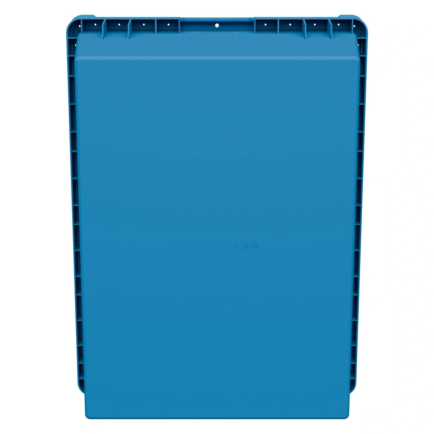 Вкладываемый контейнер INSTORE KV-8632.1 800х600х320 мм iPlast голубой со сплошным дном и штабельным упором