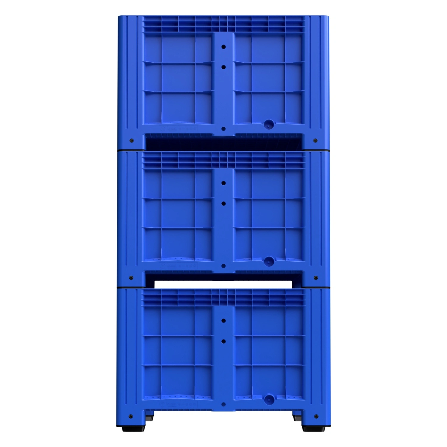 Большой контейнер 1200x800x800 мм iPlast iBOX голубой со сплошными стенками и дном, на ножках Большой контейнер 1200x800x800 мм iPlast iBOX голубой со сплошными стенками и дном, на ножках