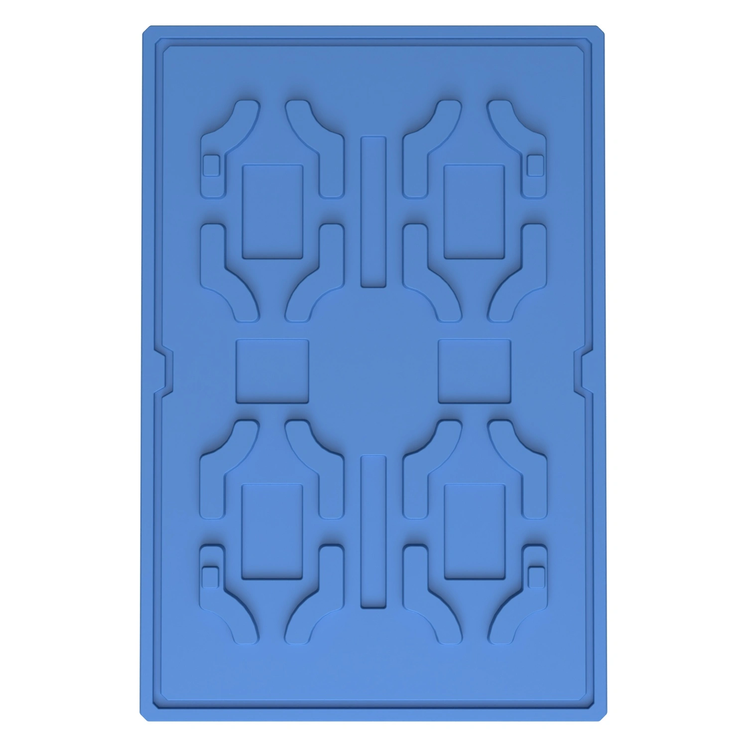 Крышка разборного контейнера Polybox 1210x810x80 мм iPlast голубая
