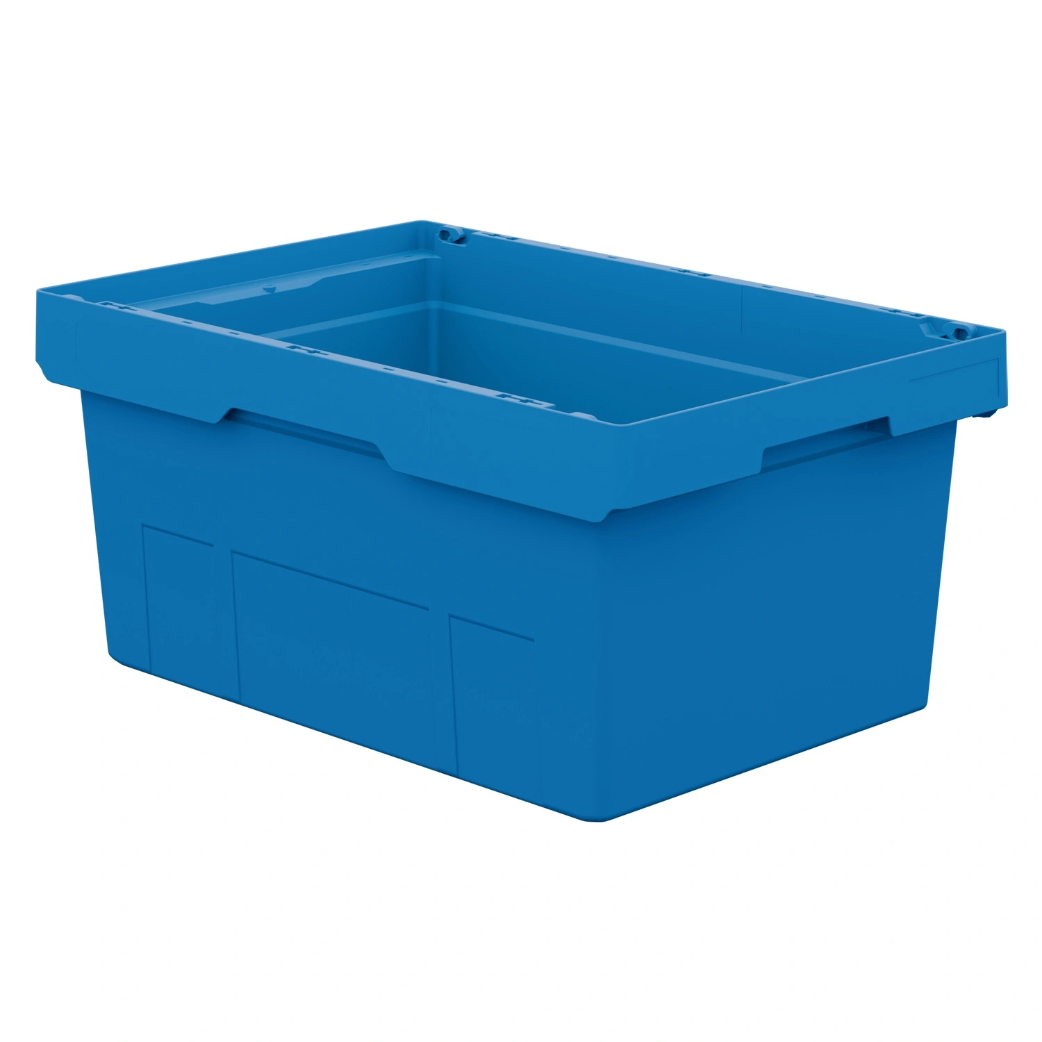 Вкладываемый контейнер INSTORE KV-6427 600x400x272 мм iPlast голубой со сплошным дном