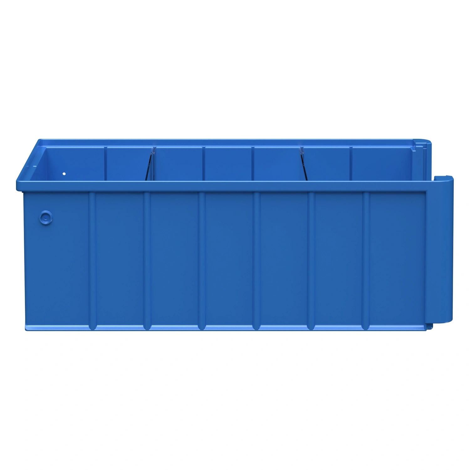 Полочный контейнер SK-4214 400х235х140 мм iPlast голубой с 2 поперечными перегородками