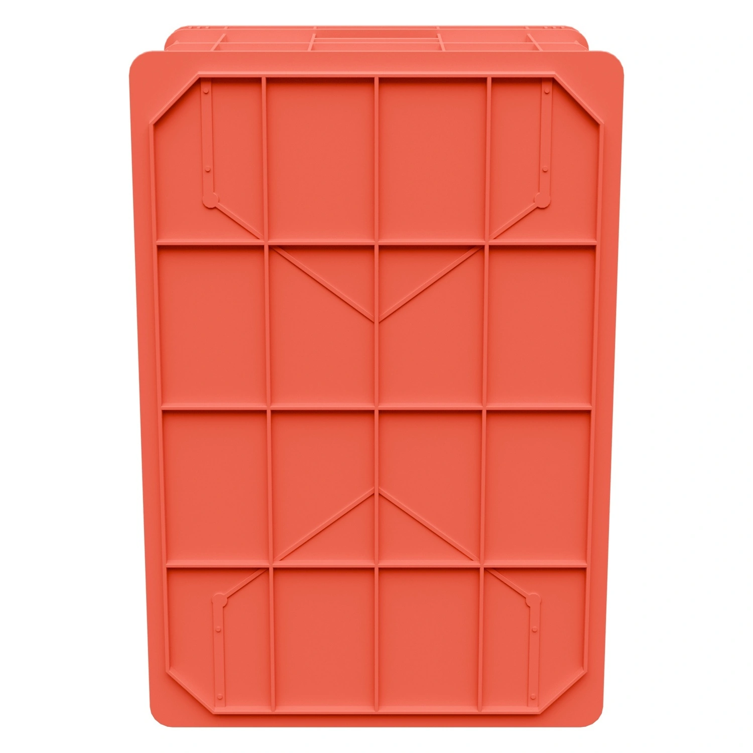 Пищевой ящик универсальный 600х400х259 мм iPlast красный ЭКО с крупно-перфорированными стенками и сплошным дном